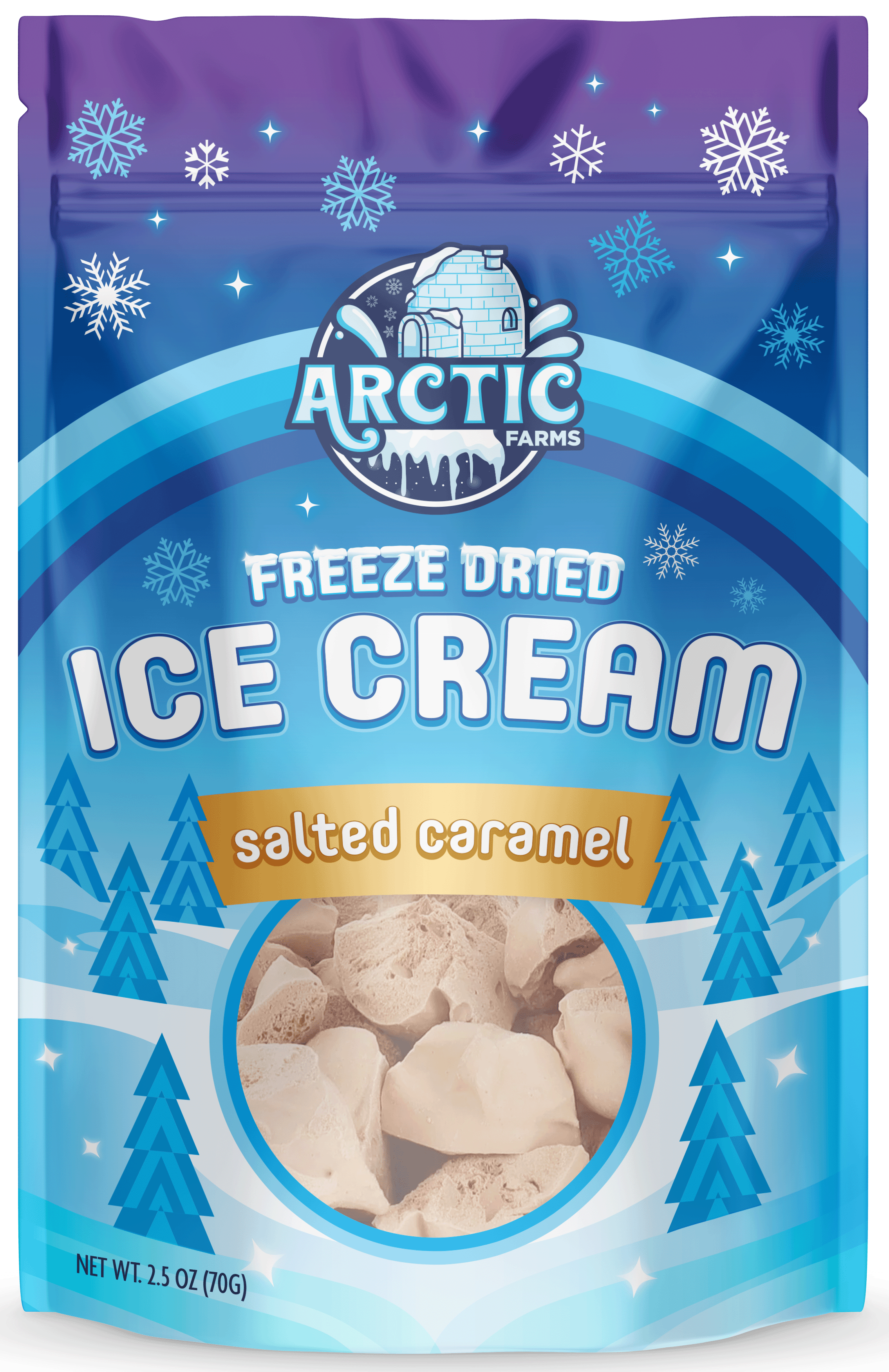 Freeze Dried Ice Cream That Does Not Melt (Salted Caramel) (2.5oz) 12 units per case