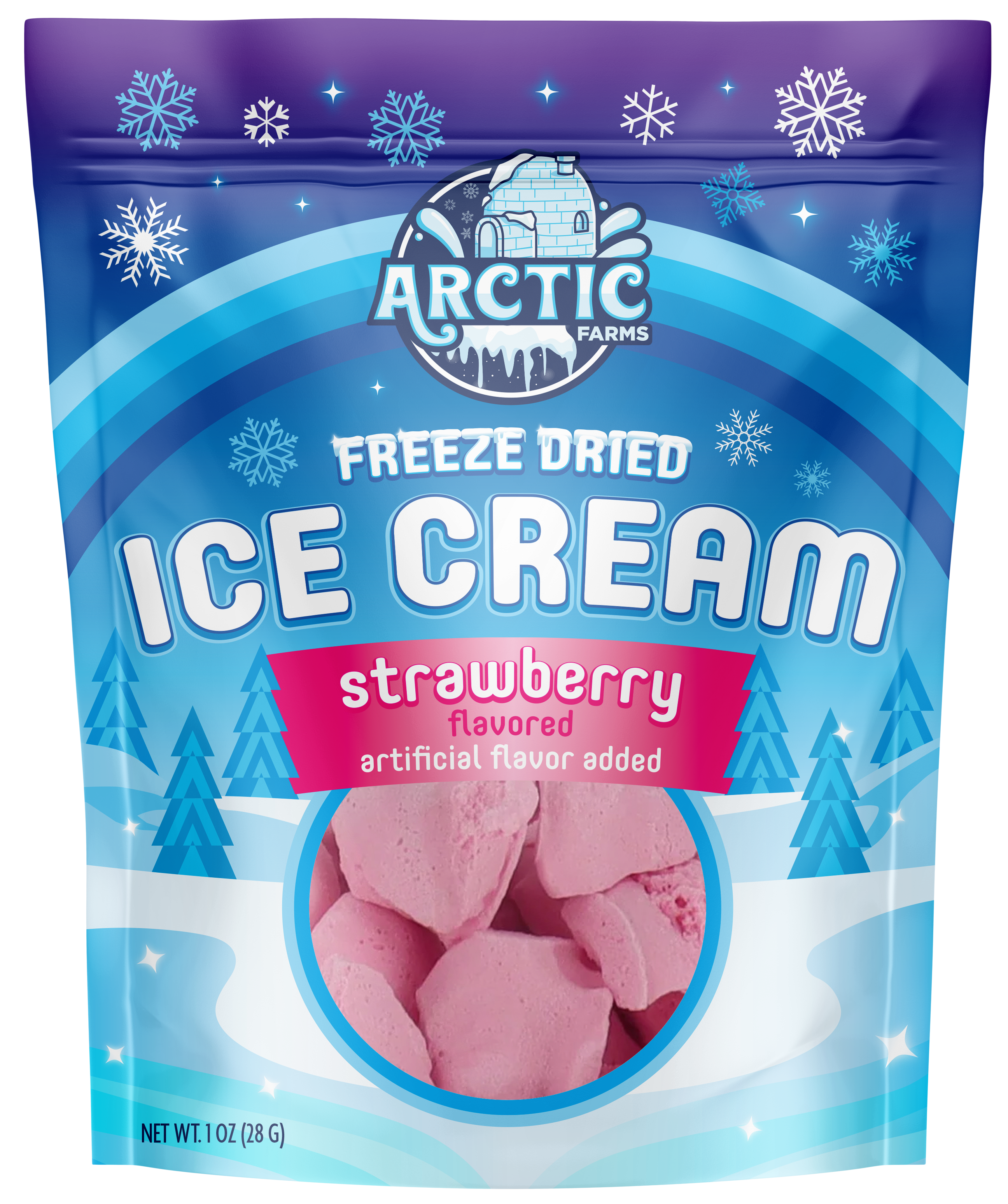 Freeze Dried Ice Cream That Does Not Melt (Strawberry) (1oz) 12 units per case