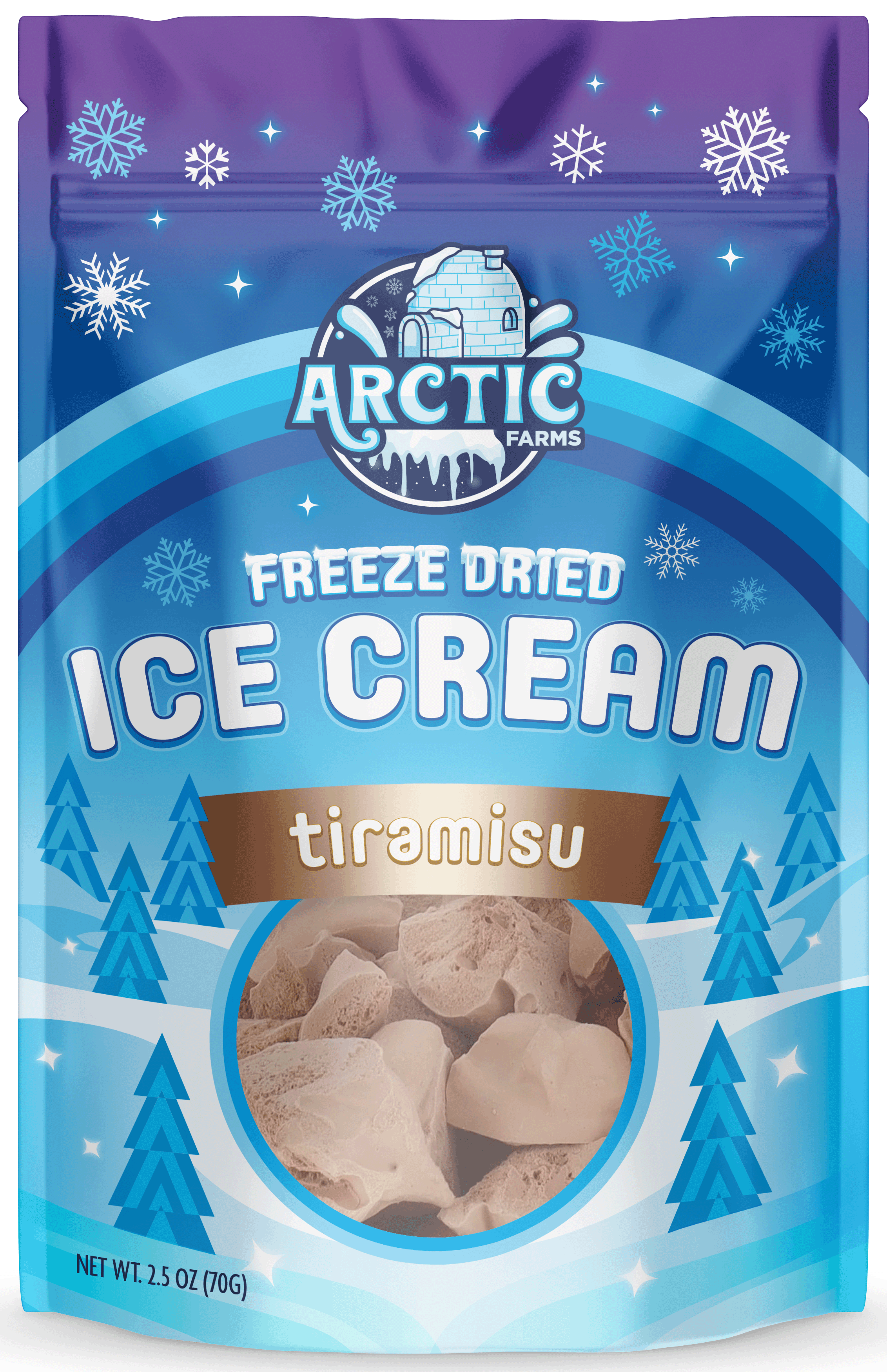 Freeze Dried Ice Cream That Does Not Melt (Tiramisu) (2.5oz) 12 units per case