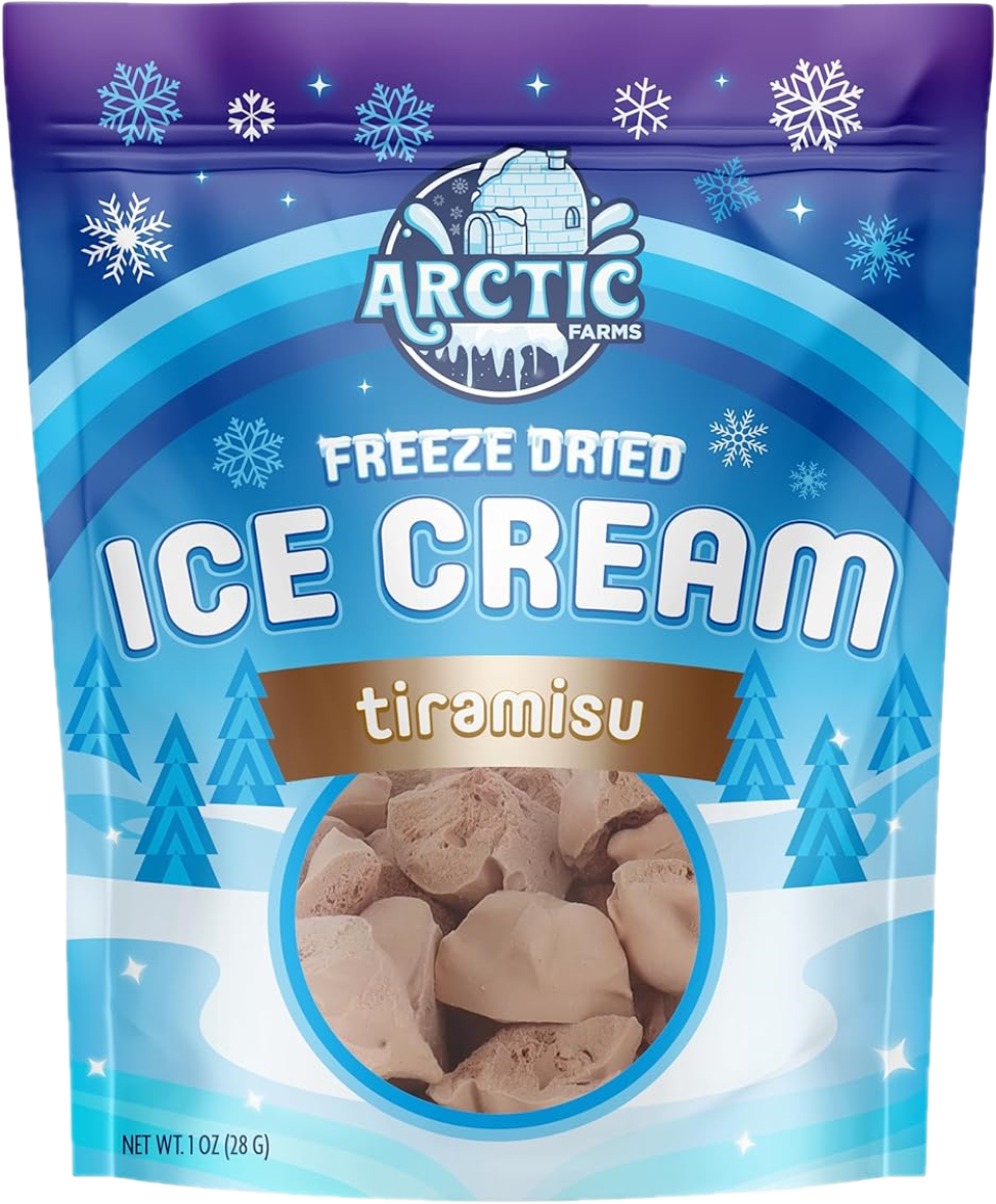 Freeze Dried Ice Cream That Does Not Melt (Tiramisu) (1oz) 12 units per case