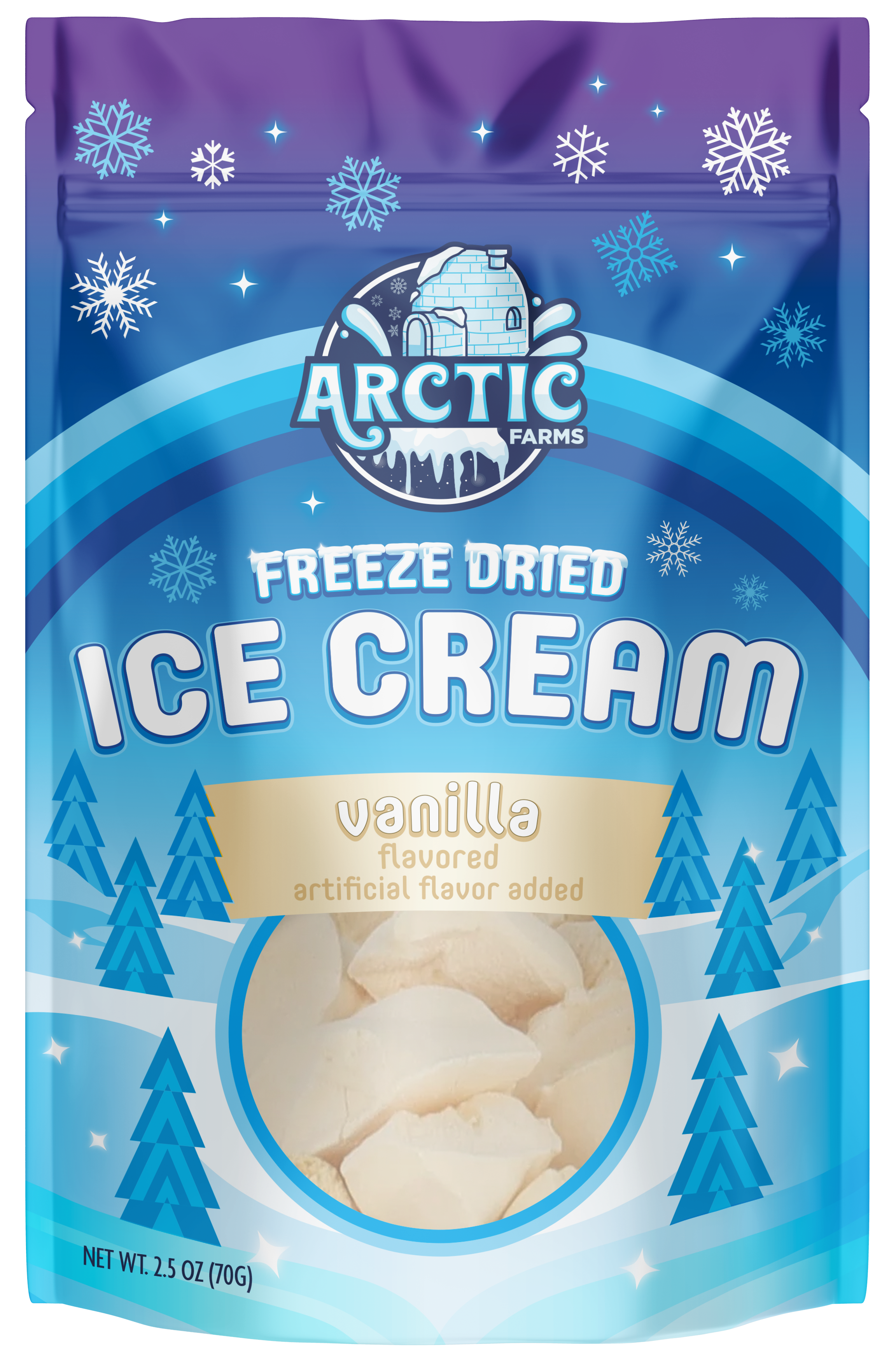 Freeze Dried Ice Cream That Does Not Melt (Vanilla) (2.5oz) 12 units per case