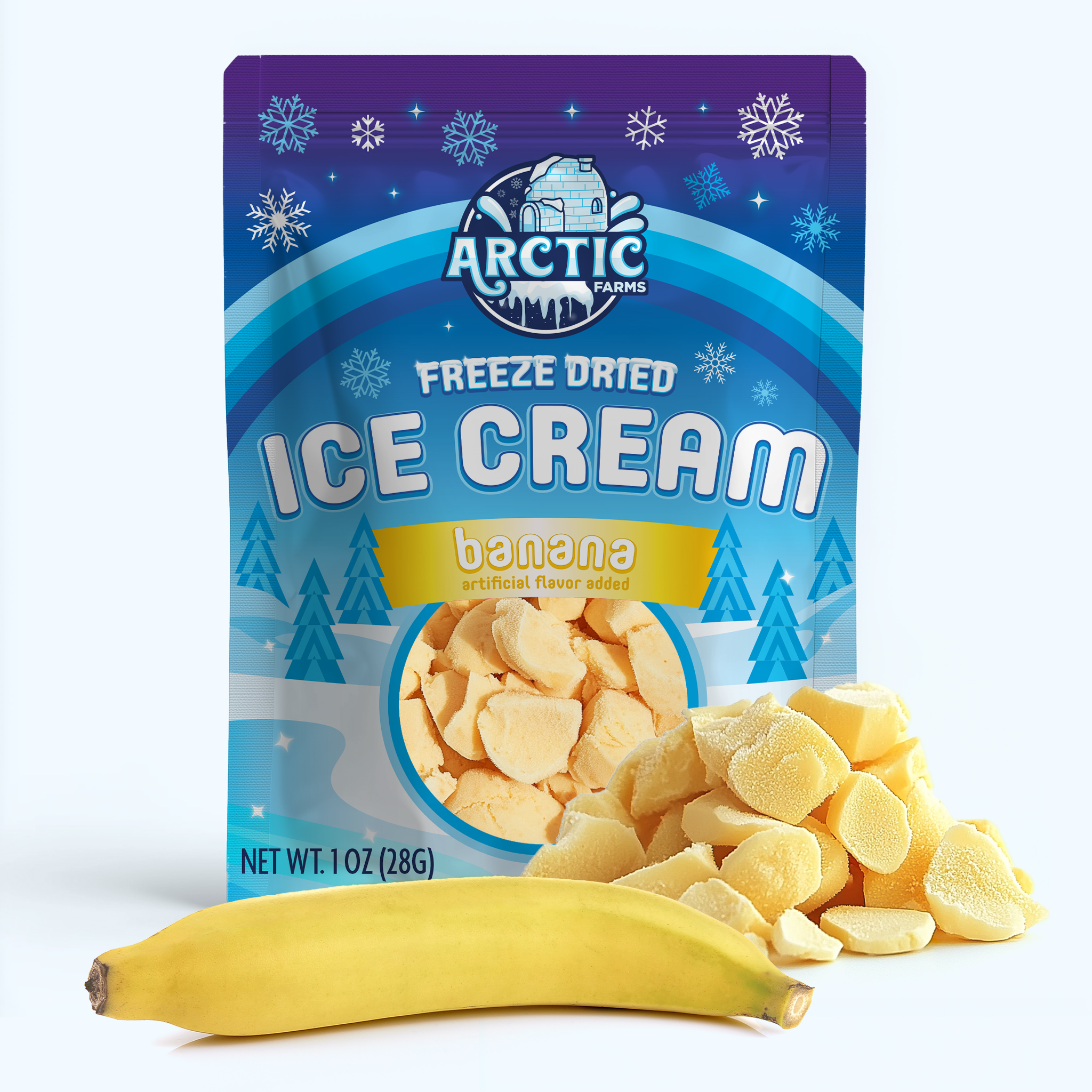 Freeze Dried Ice Cream That Does Not Melt (Banana) (1oz) 24 units per case 1.0 oz