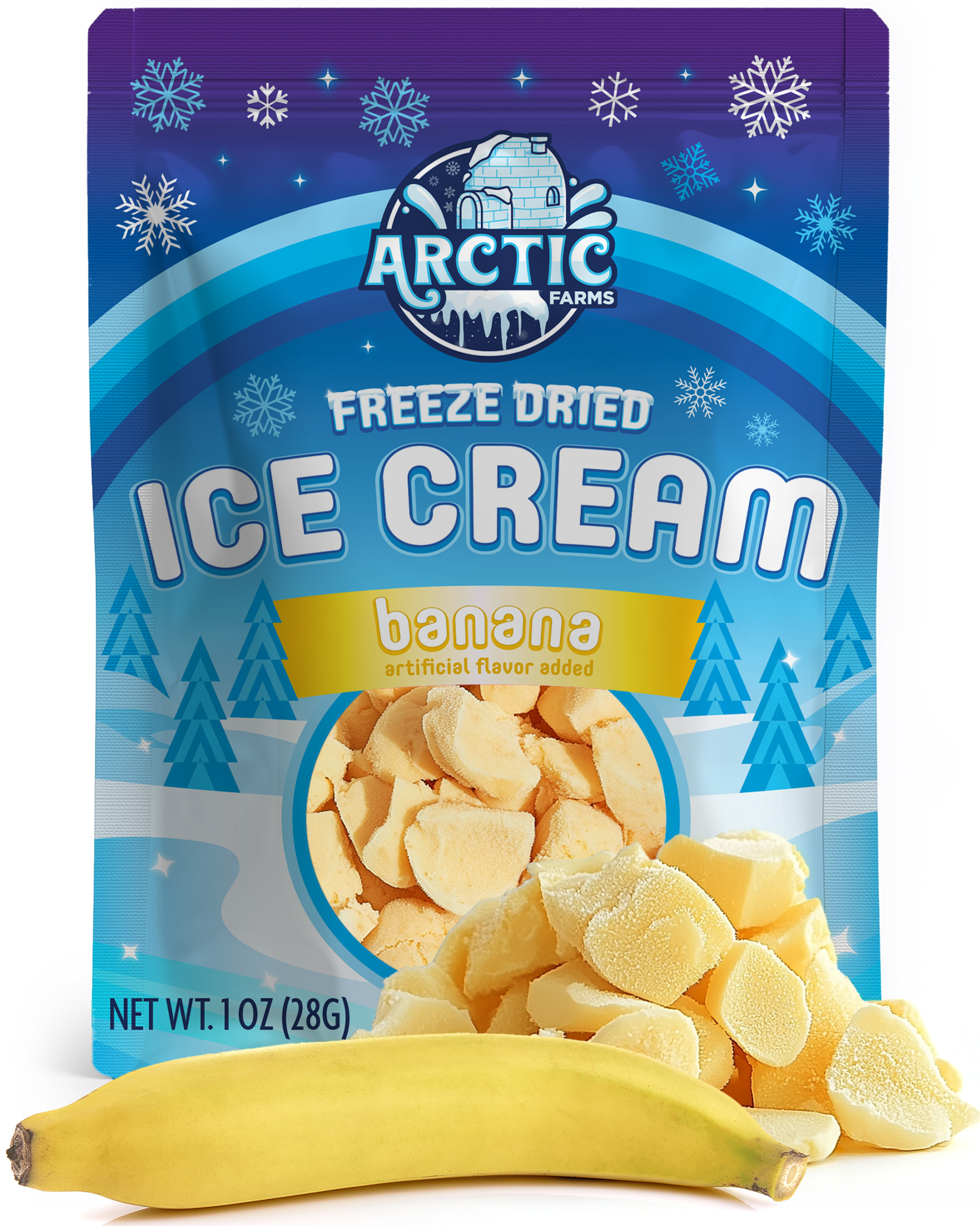 Freeze Dried Ice Cream That Does Not Melt (Banana) (1oz) 12 units per case 0.0 lb