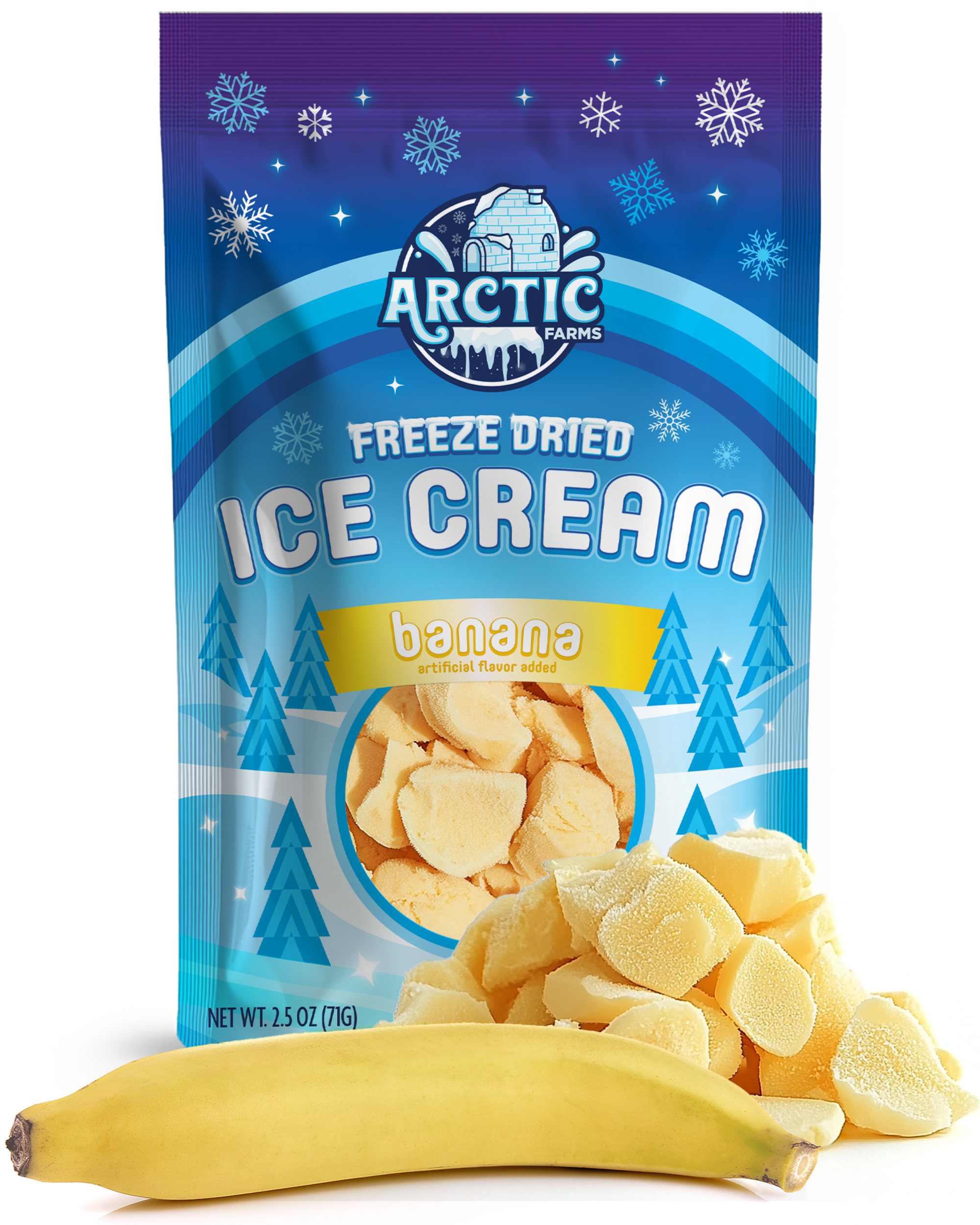 Freeze Dried Ice Cream That Does Not Melt (Banana) (2.5oz) 12 units per case 0.0 lb