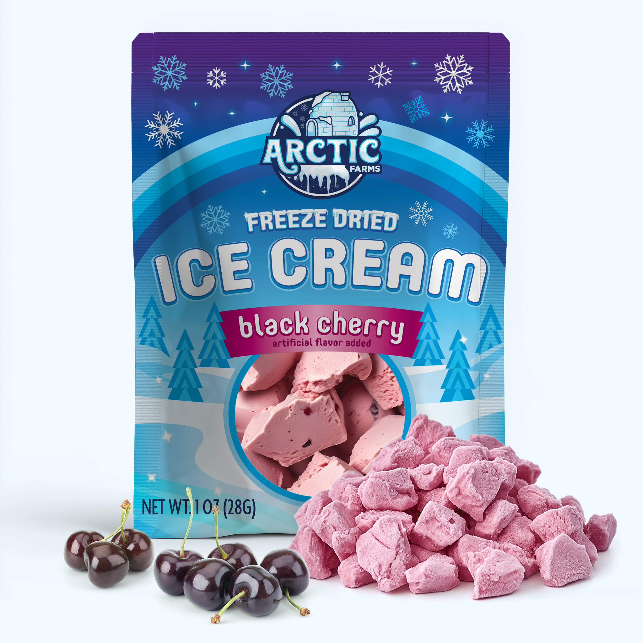 Freeze Dried Ice Cream That Does Not Melt (Black Cherry) (1oz) 24 units per case 1.0 oz