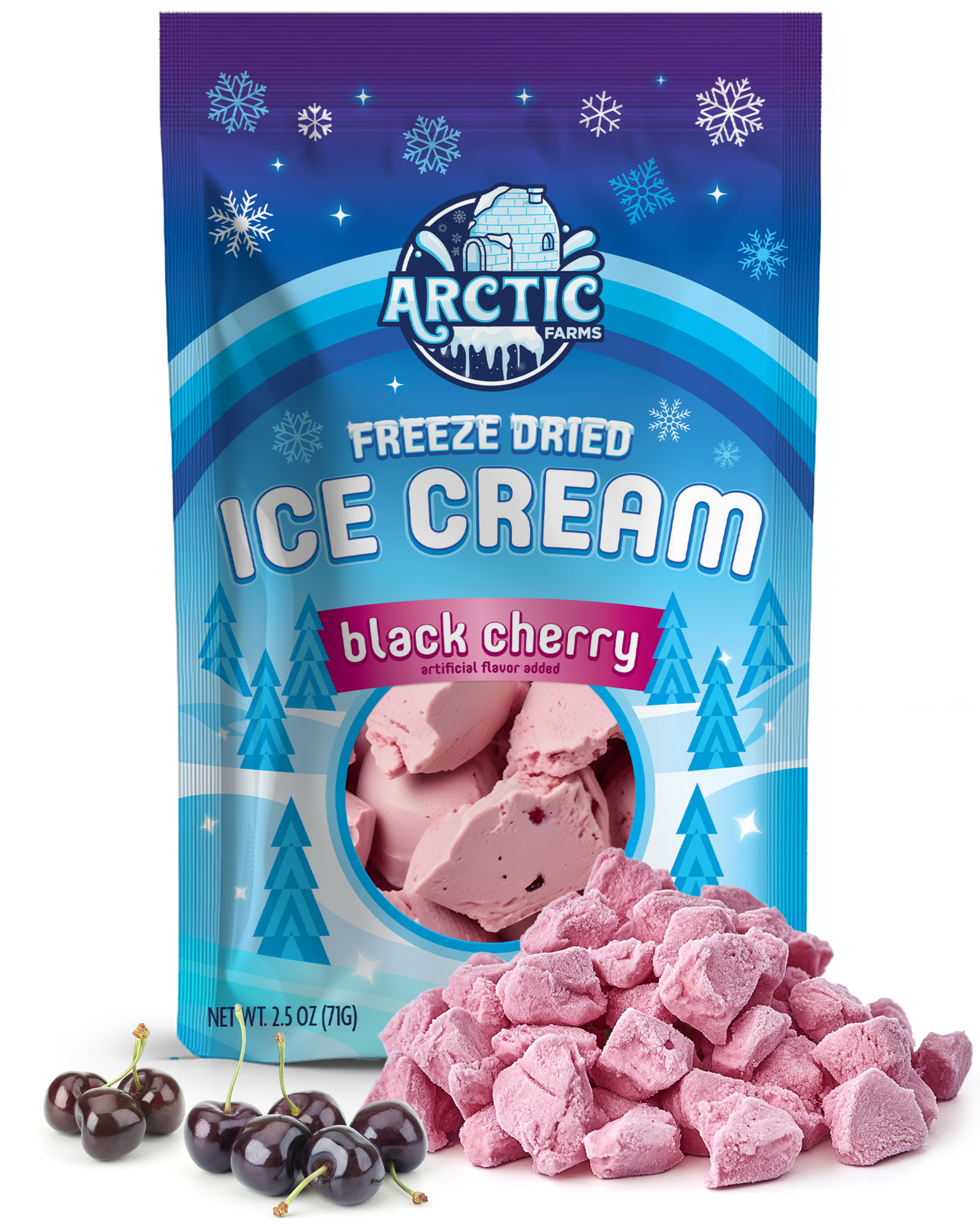 Freeze Dried Ice Cream That Does Not Melt (Black Cherry) (2.5oz) 12 units per case 0.0 lb