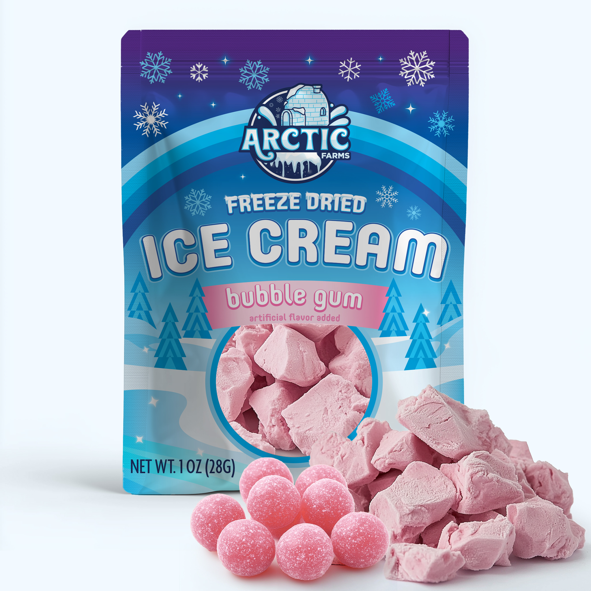 Freeze Dried Ice Cream That Does Not Melt (Bubble Gum) (1oz) 24 units per case 1.0 oz