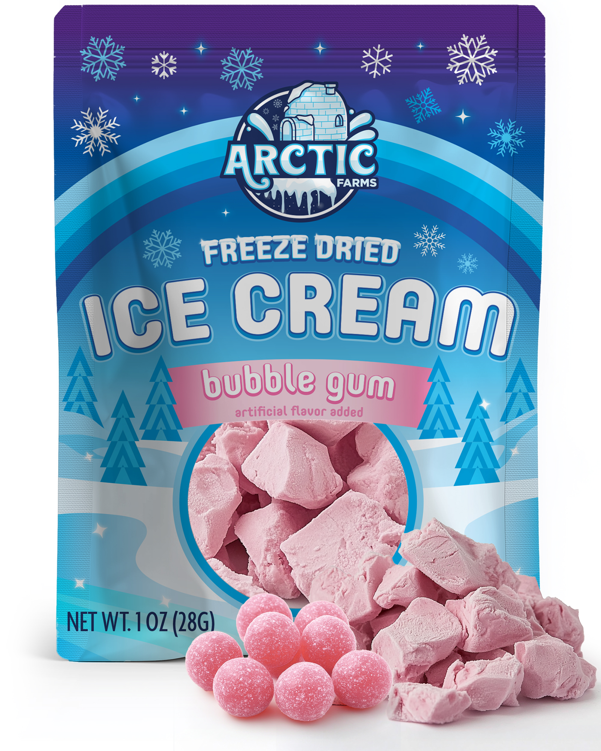 Freeze Dried Ice Cream That Does Not Melt (Bubble Gum) (1oz) 12 units per case 0.0 lb