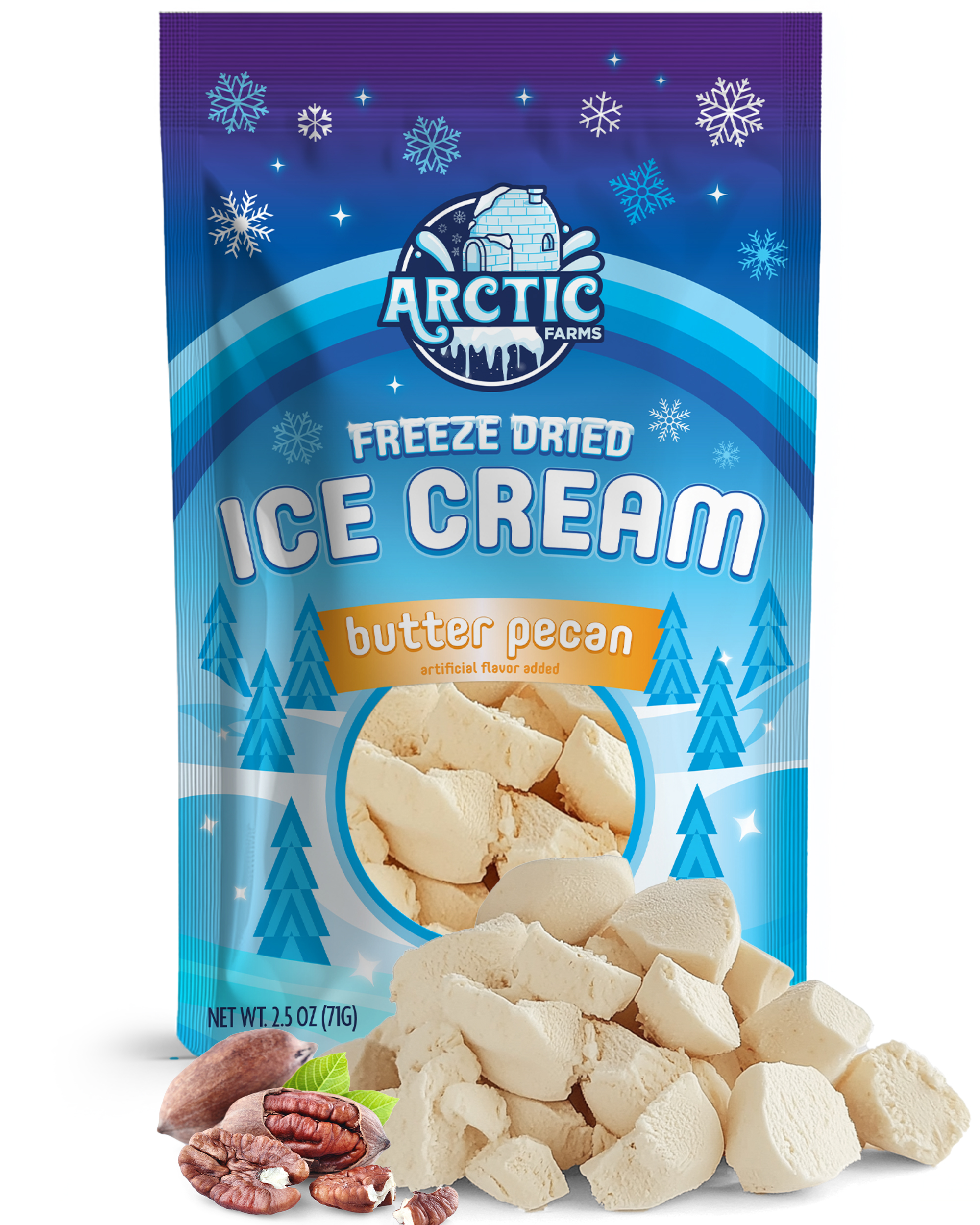 Freeze Dried Ice Cream That Does Not Melt (Butter Pecan) (2.5oz) 12 units per case 0.0 lb