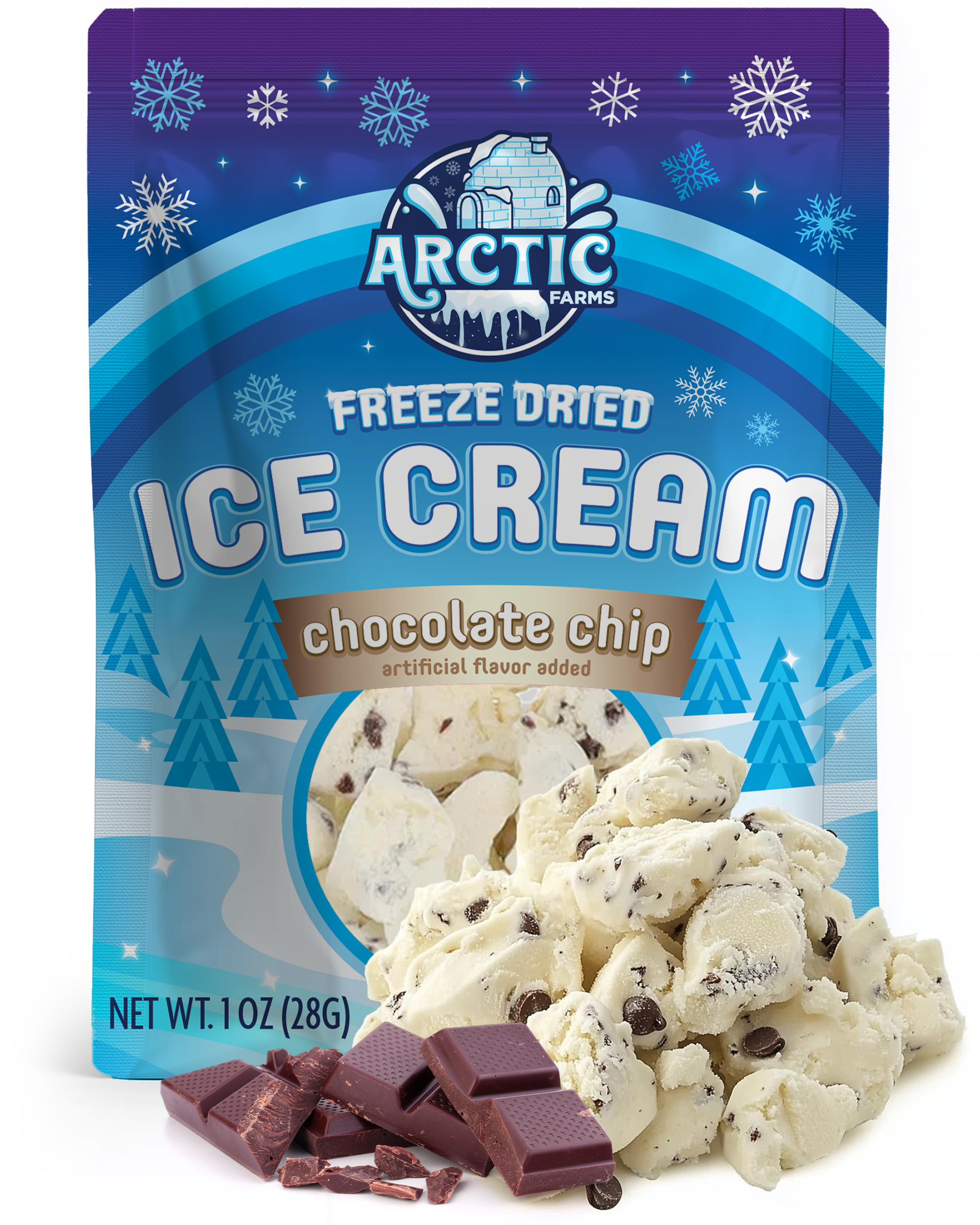 Freeze Dried Ice Cream That Does Not Melt (Chocolate Chip) (1oz) 12 units per case 0.0 lb