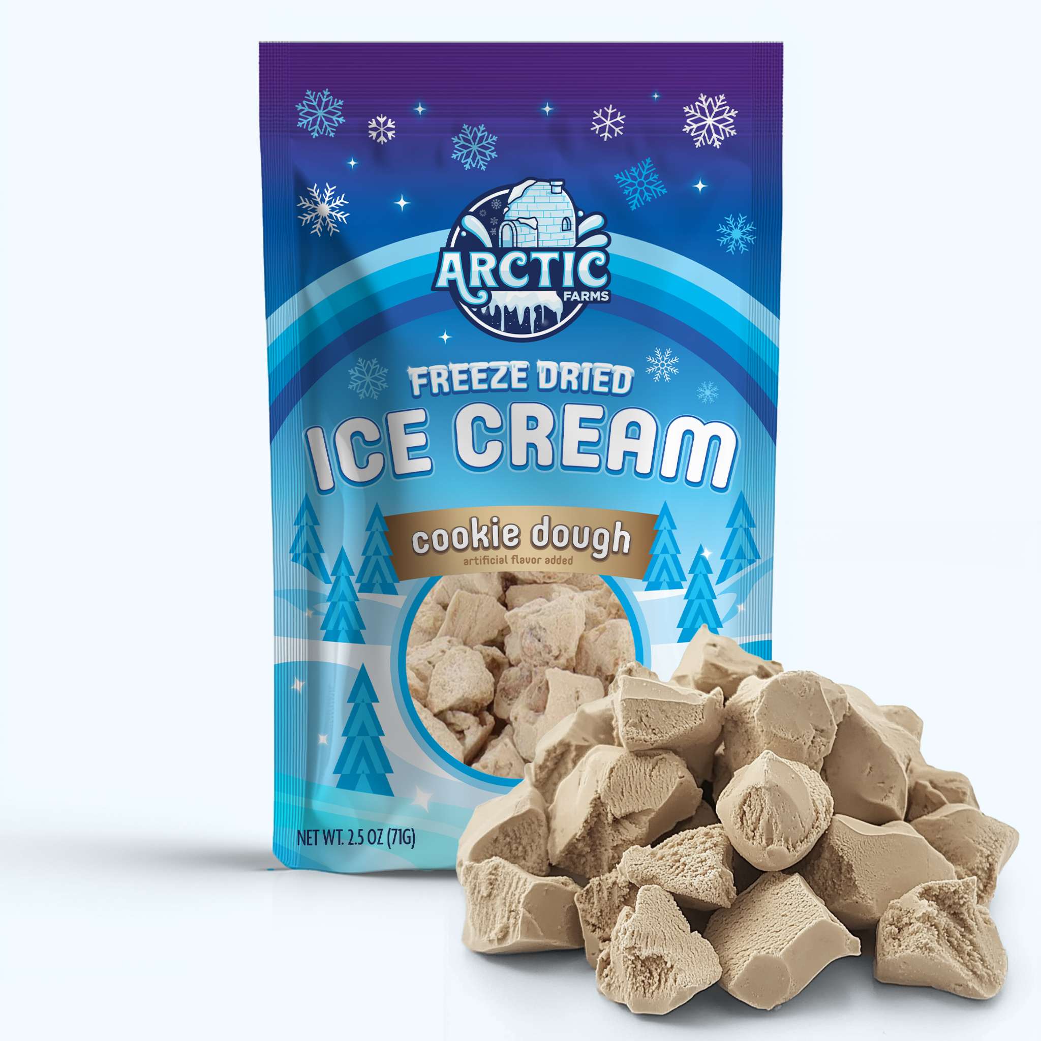 Freeze Dried Ice Cream That Does Not Melt (Cookie Dough) (2.5oz) 12 units per case 2.5 oz