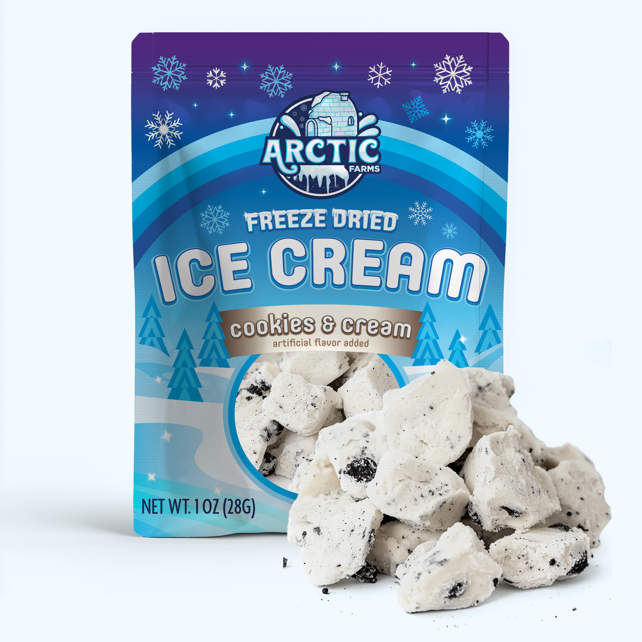 Freeze Dried Ice Cream That Does Not Melt (Cookies & Cream) (1oz) 24 units per case 1.0 oz