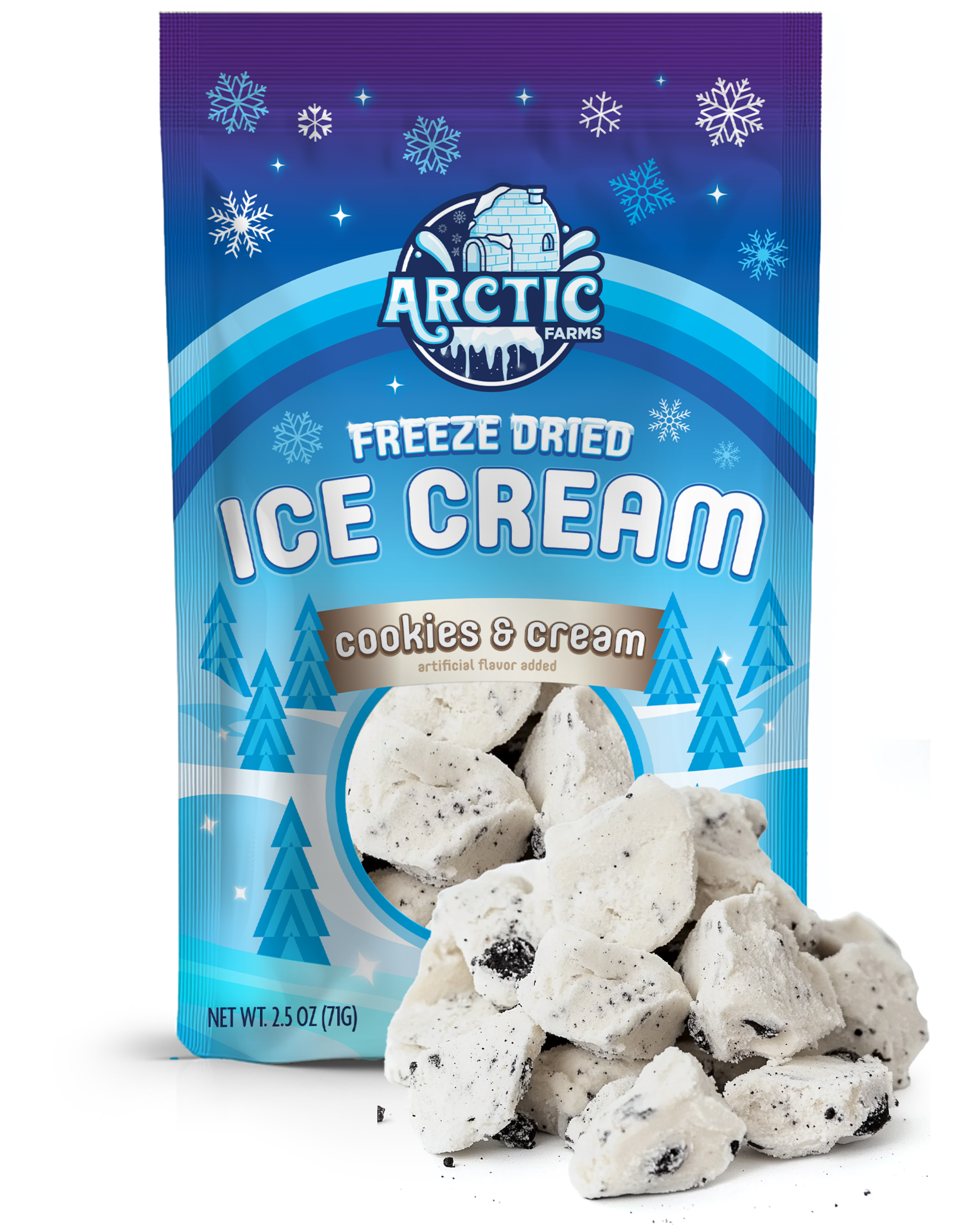 Freeze Dried Ice Cream That Does Not Melt (Cookies & Cream) (2.5oz) 24 units per case 2.5 oz