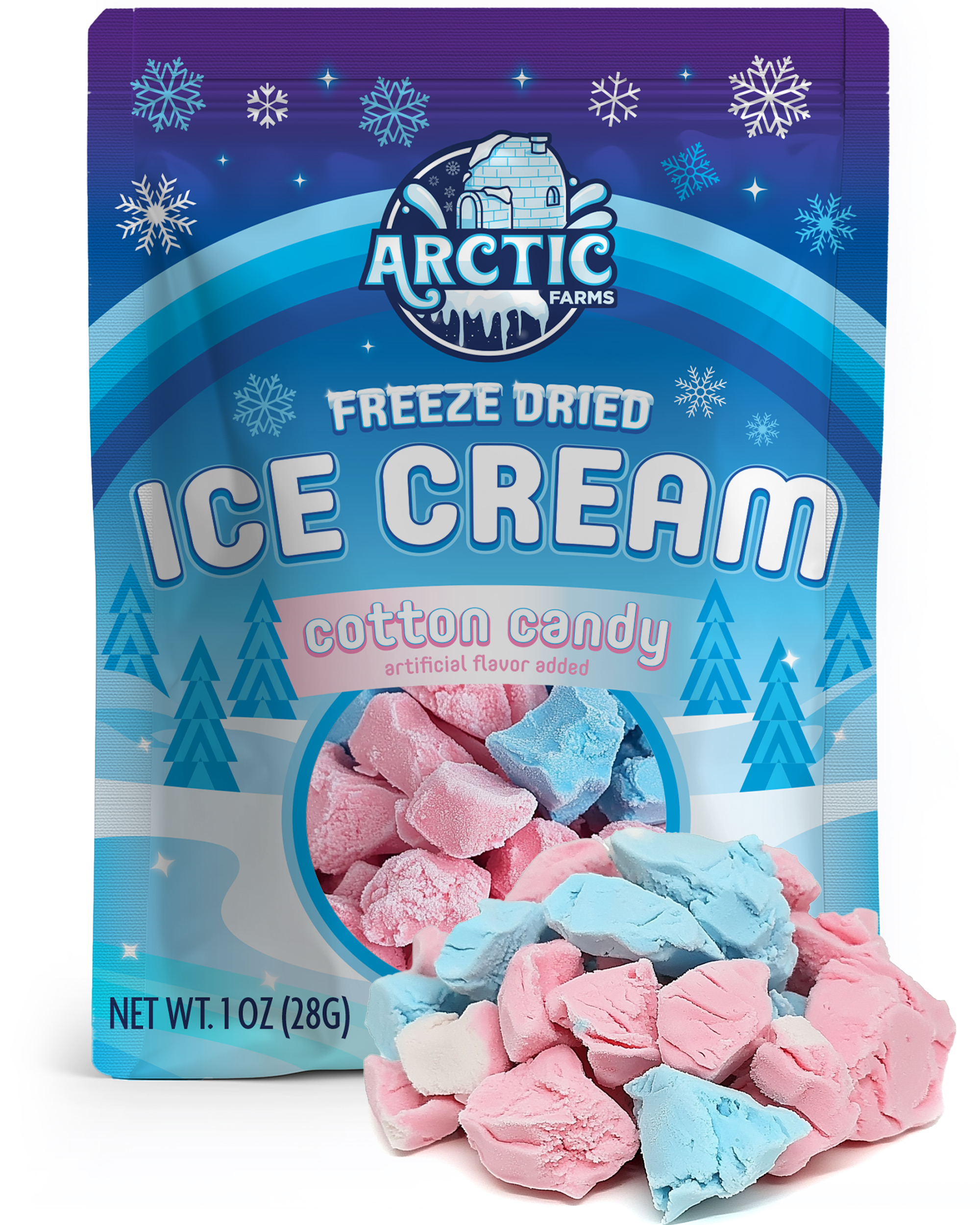 Freeze Dried Ice Cream That Does Not Melt (Cotton Candy Mix) (1oz) 12 units per case 0.0 lb