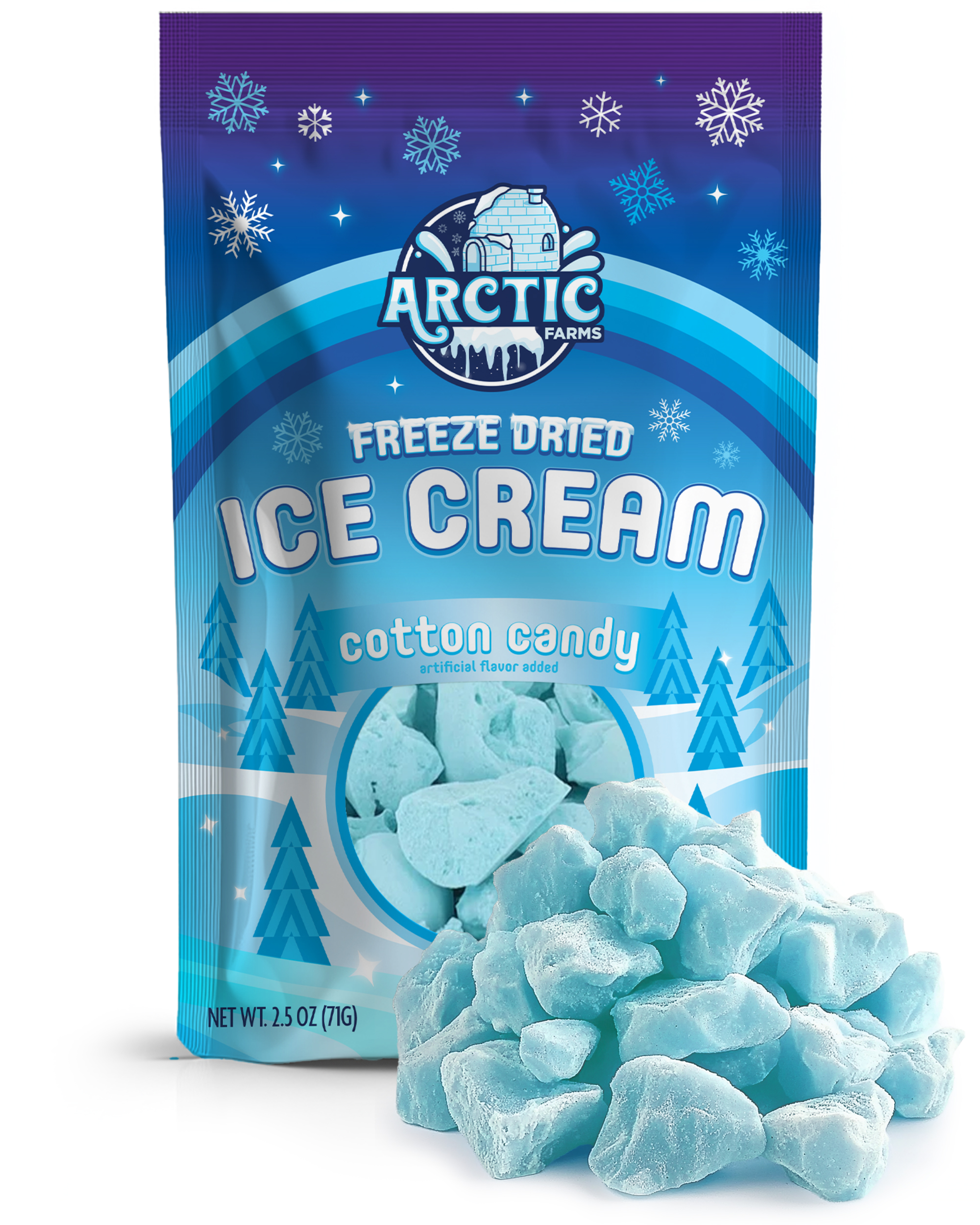 Freeze Dried Ice Cream That Does Not Melt (Cotton Candy Blue) (2.5oz) 12 units per case 0.0 lb