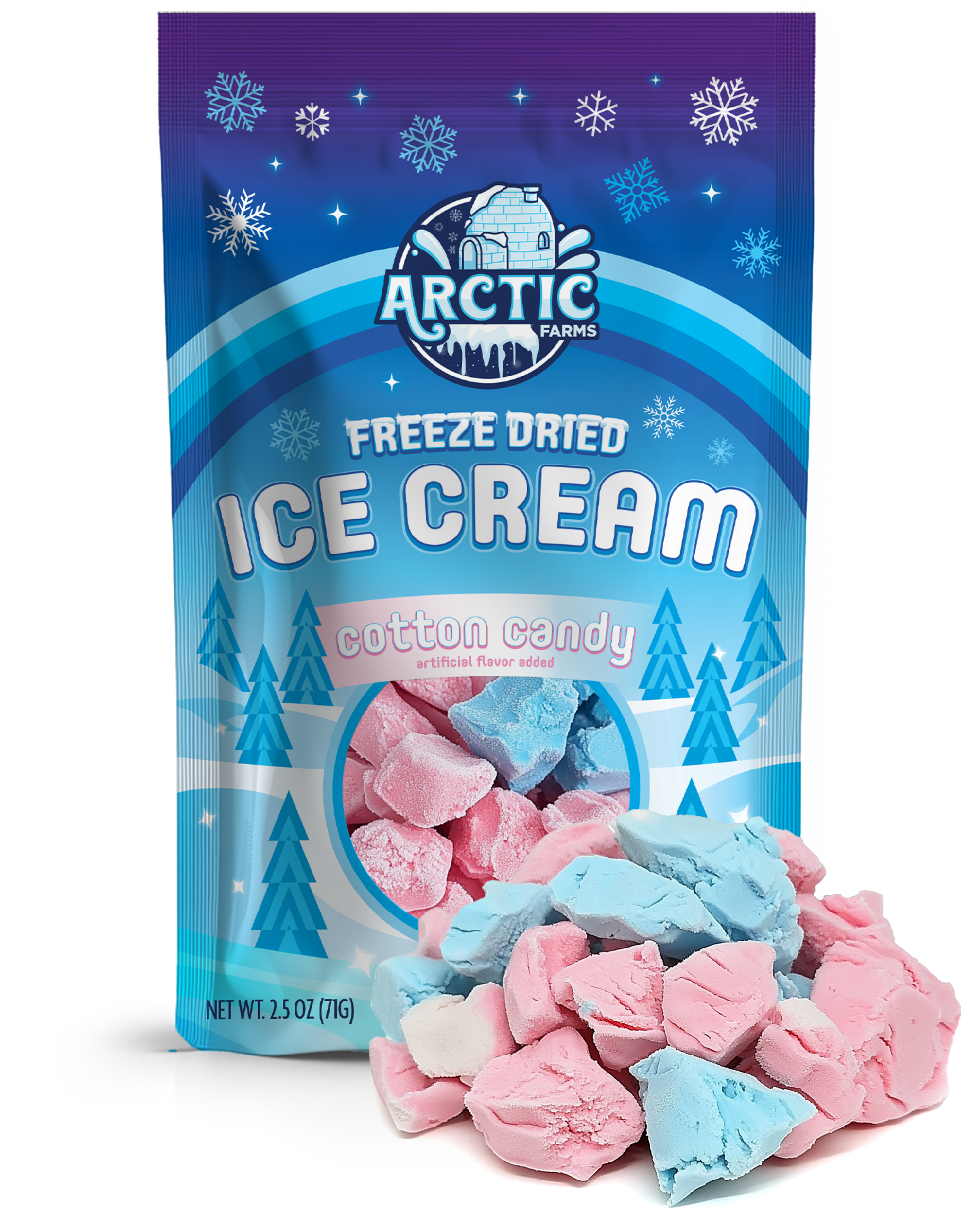 Freeze Dried Ice Cream That Does Not Melt (Cotton Candy Mix) (2.5oz) 12 units per case 0.0 lb