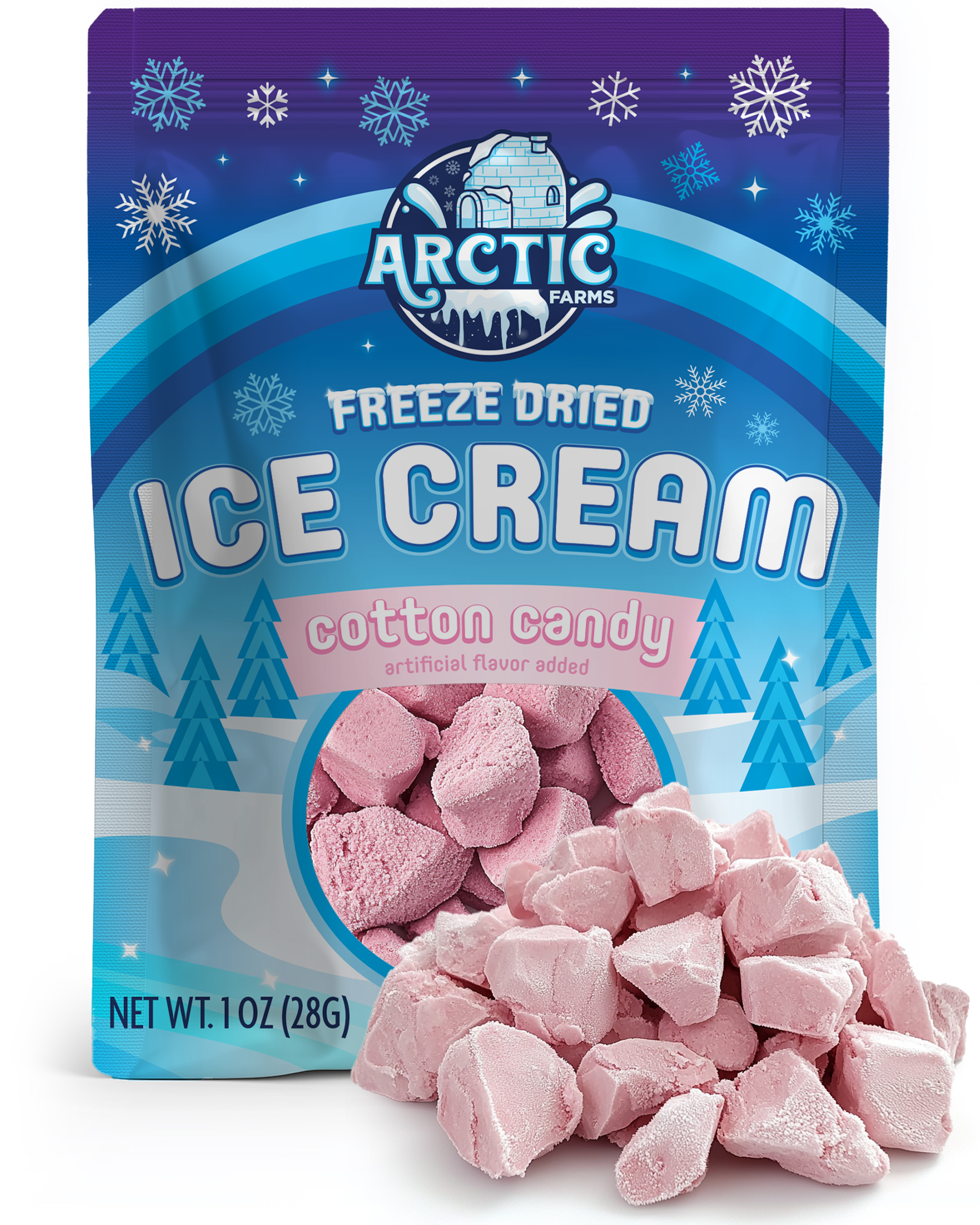 Freeze Dried Ice Cream That Does Not Melt (Cotton Candy Pink) (1oz) 12 units per case 0.0 lb