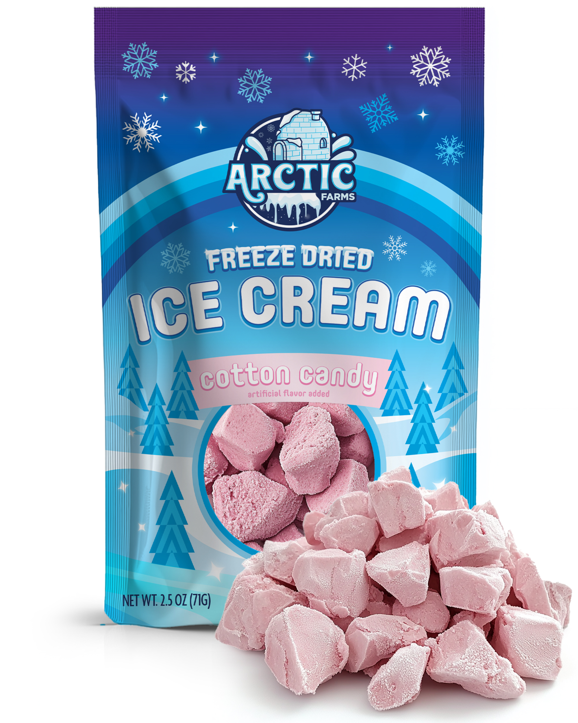 Freeze Dried Ice Cream That Does Not Melt (Cotton Candy Pink) (2.5oz) 12 units per case 0.0 lb