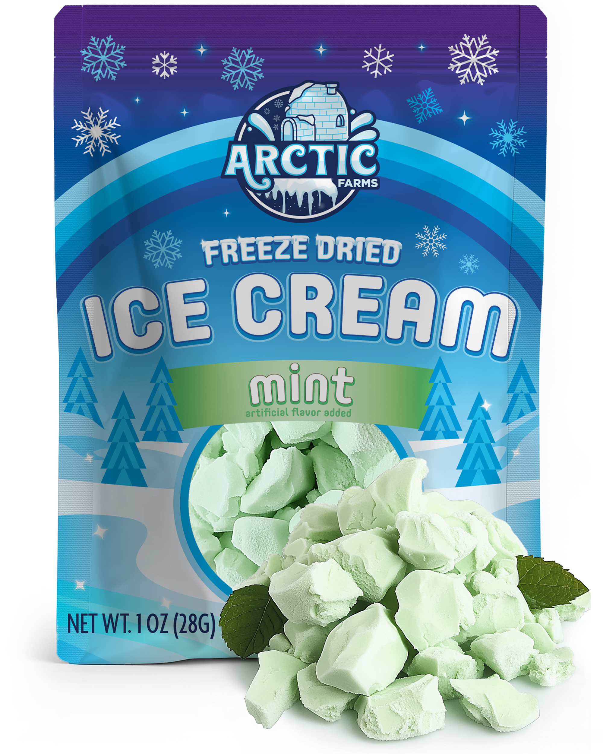 Freeze Dried Ice Cream That Does Not Melt (Mint) (1oz) 12 units per case 0.0 lb