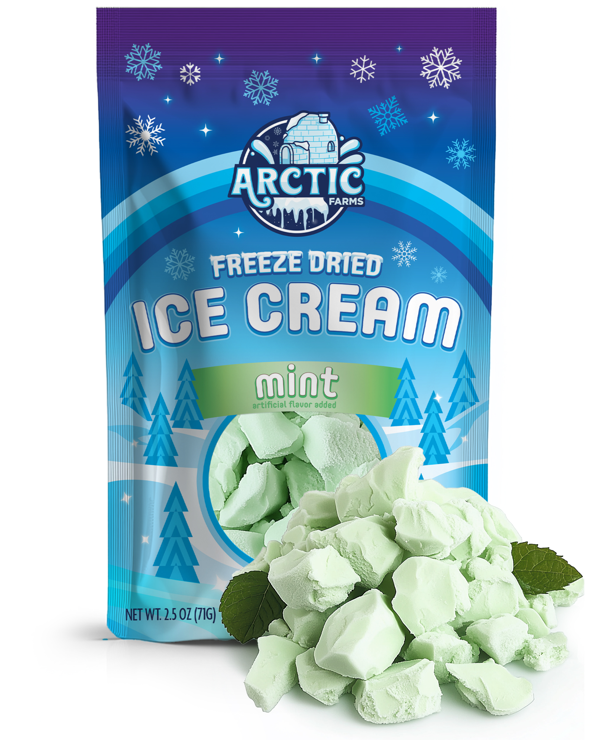 Freeze Dried Ice Cream That Does Not Melt (Mint) (2.5oz) 12 units per case 0.0 lb