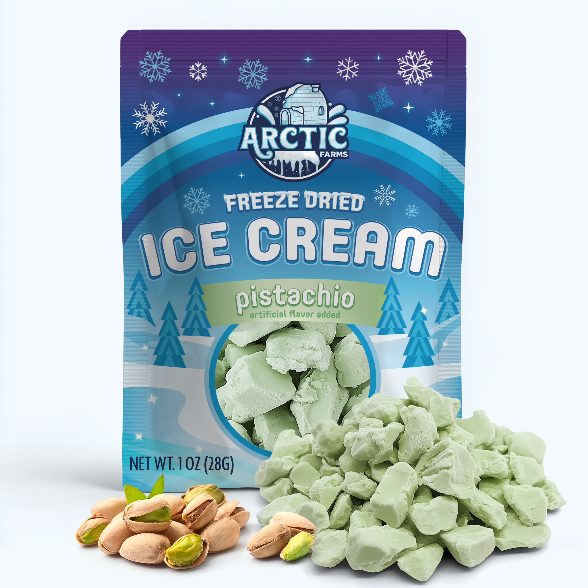 Freeze Dried Ice Cream That Does Not Melt (Pistachio) (1oz) 24 units per case 1.0 oz