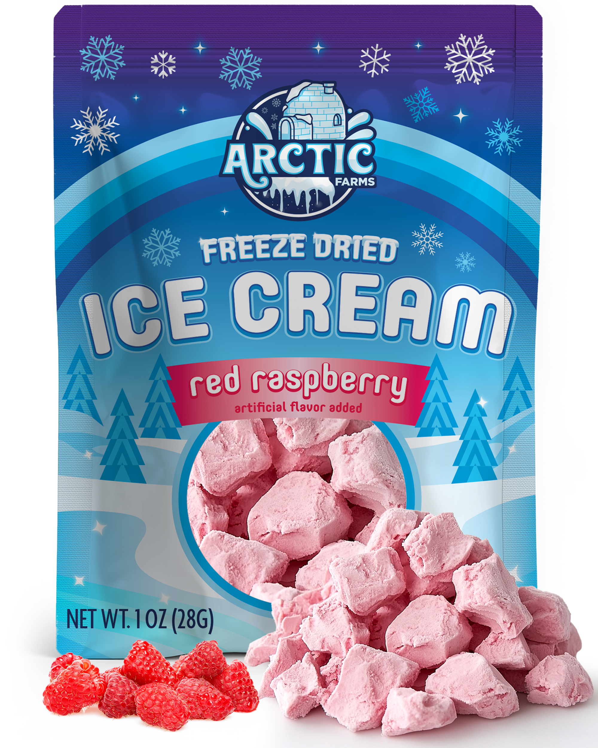 Freeze Dried Ice Cream That Does Not Melt (Red Raspberry) (1oz) 12 units per case 0.0 lb