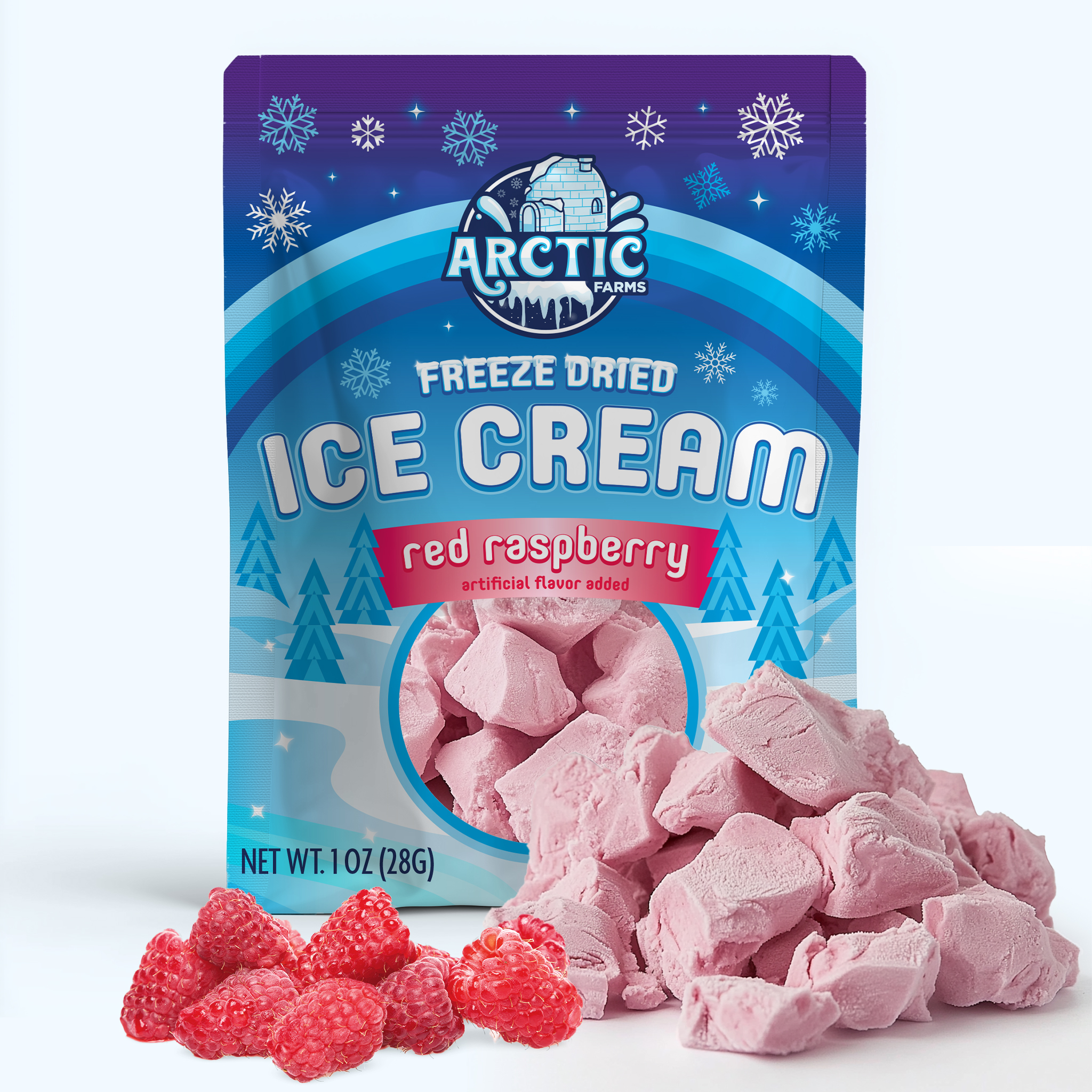 Freeze Dried Ice Cream That Does Not Melt (Red Raspberry) (1oz) 24 units per case 1.0 oz