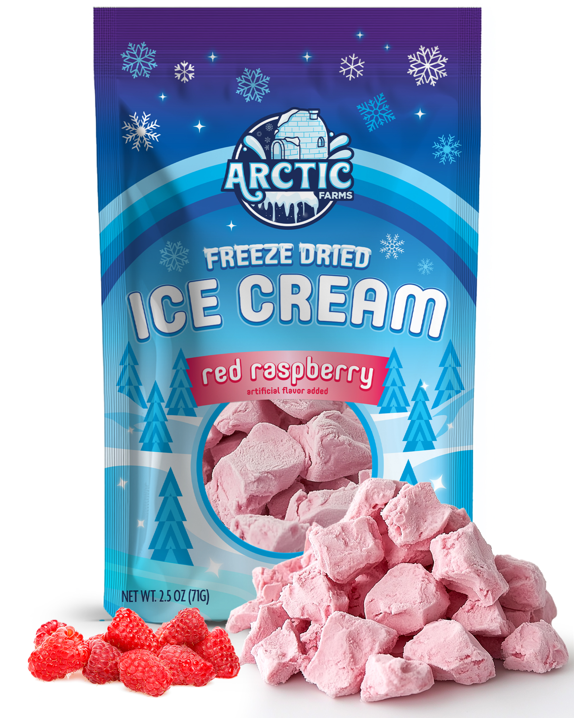 Freeze Dried Ice Cream That Does Not Melt (Red Raspberry) (2.5oz) 12 units per case 0.0 lb