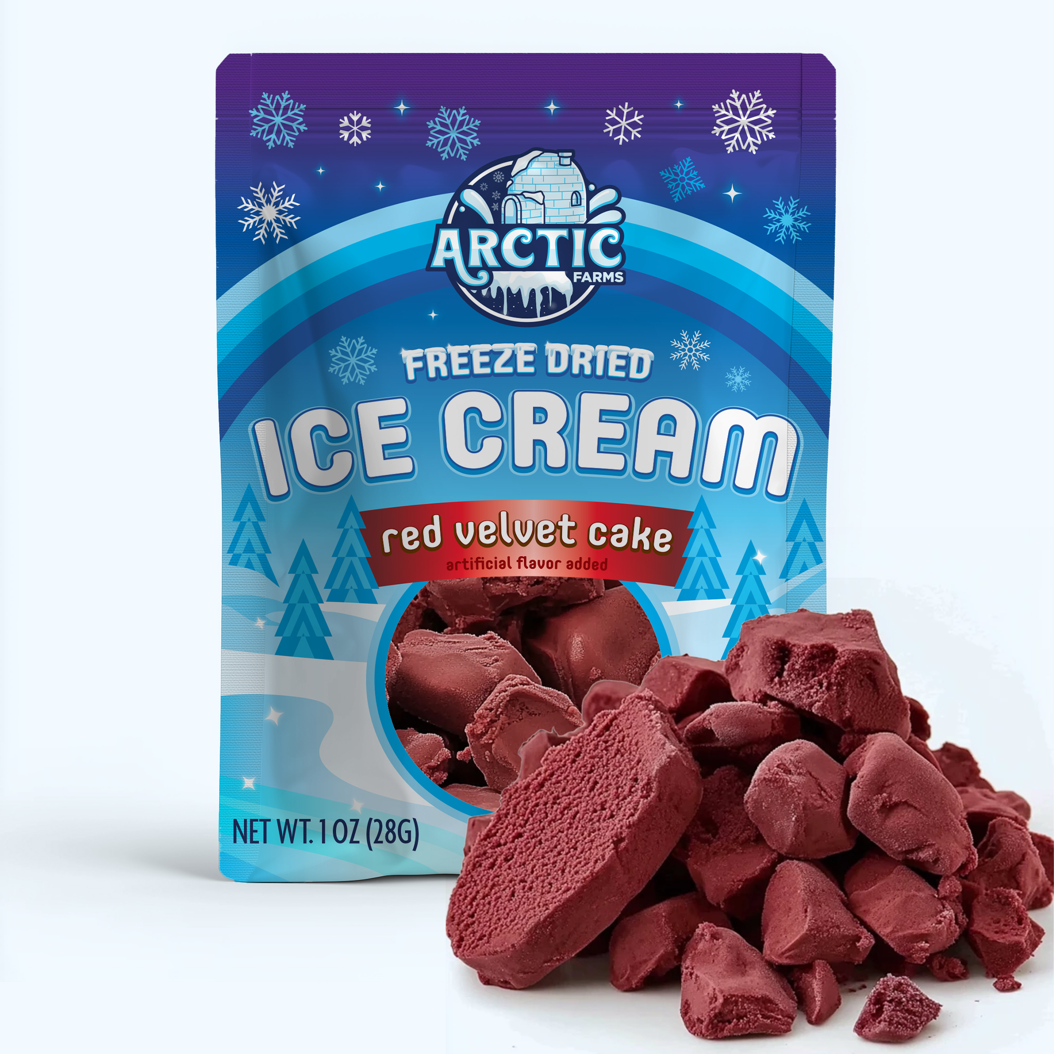 Freeze Dried Ice Cream That Does Not Melt (Red Velvet Cake) (1oz) 12 units per case 1.0 oz