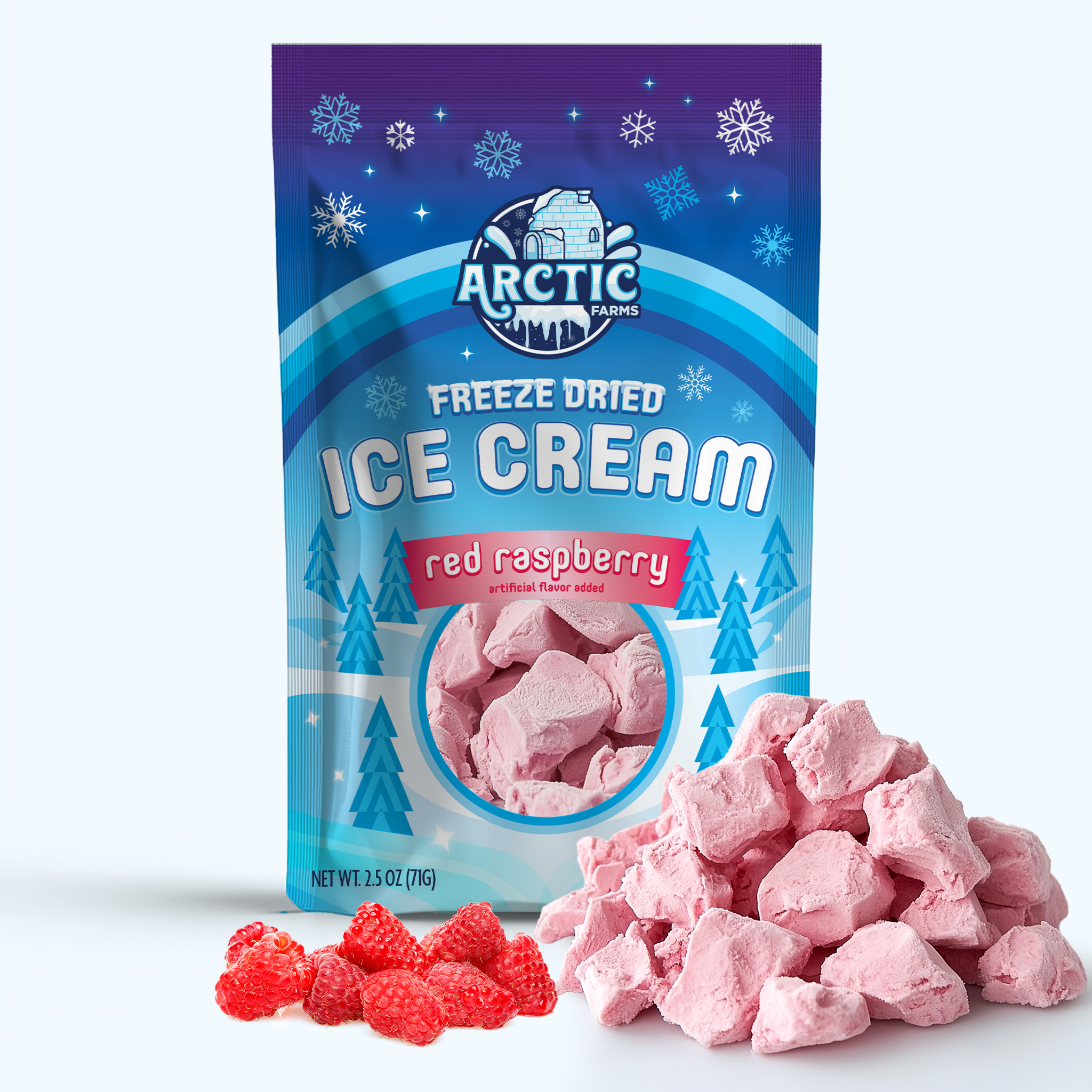 Freeze Dried Ice Cream That Does Not Melt (Red Raspberry) (2.5oz) 24 units per case 2.5 oz