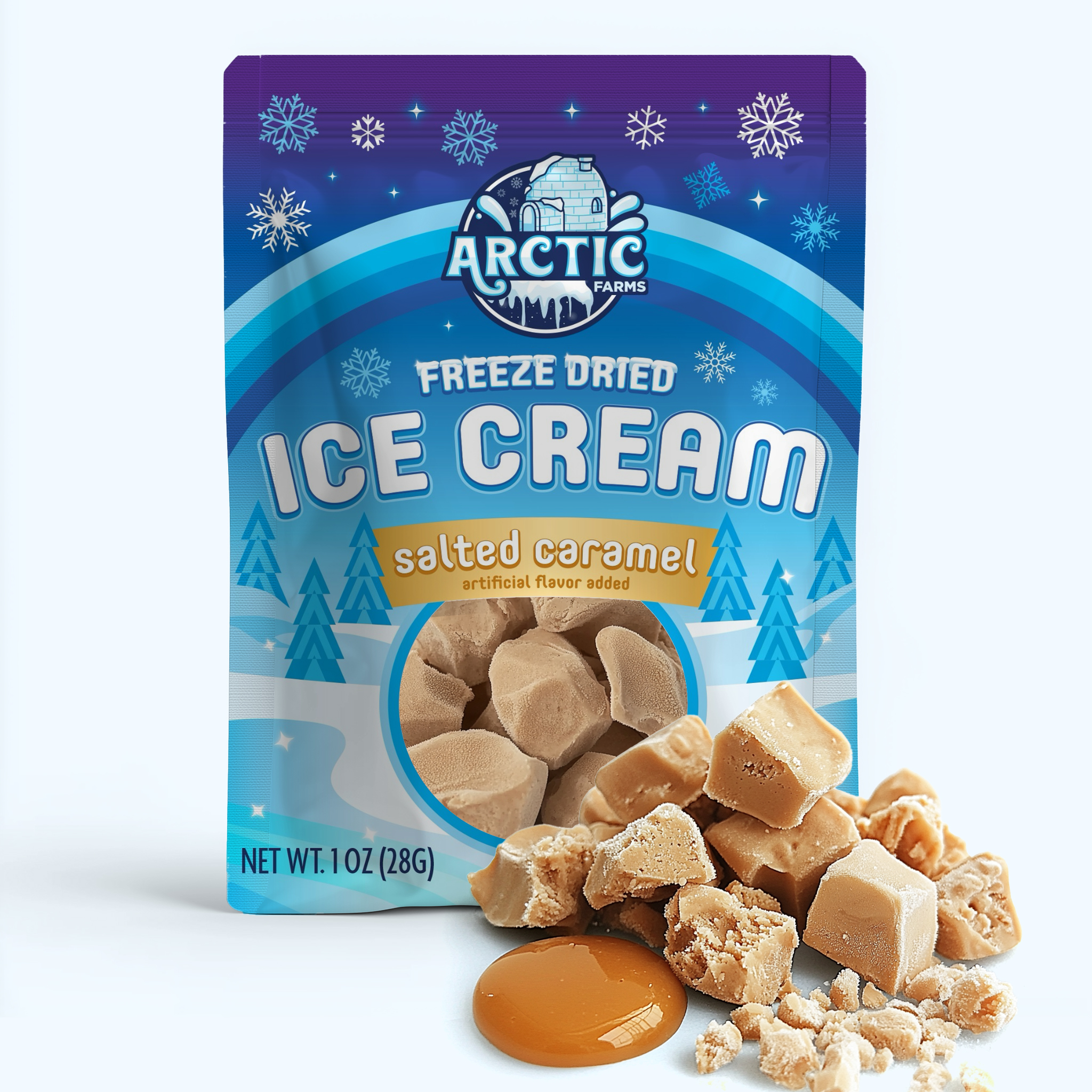 Freeze Dried Ice Cream That Does Not Melt (Salted Caramel) (1oz) 12 units per case 1.0 oz