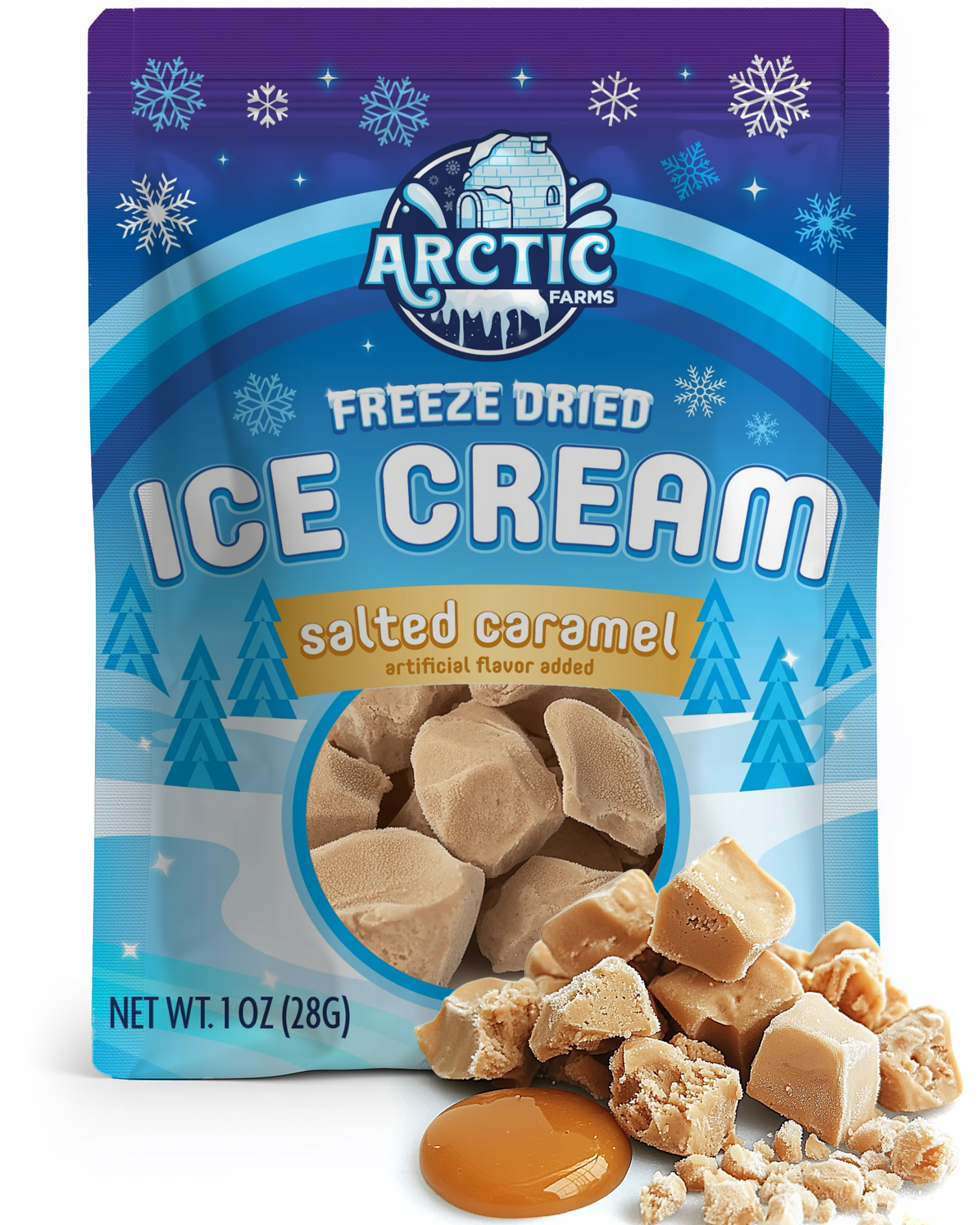 Freeze Dried Ice Cream That Does Not Melt (Salted Caramel) (1oz) 12 units per case 0.0 lb