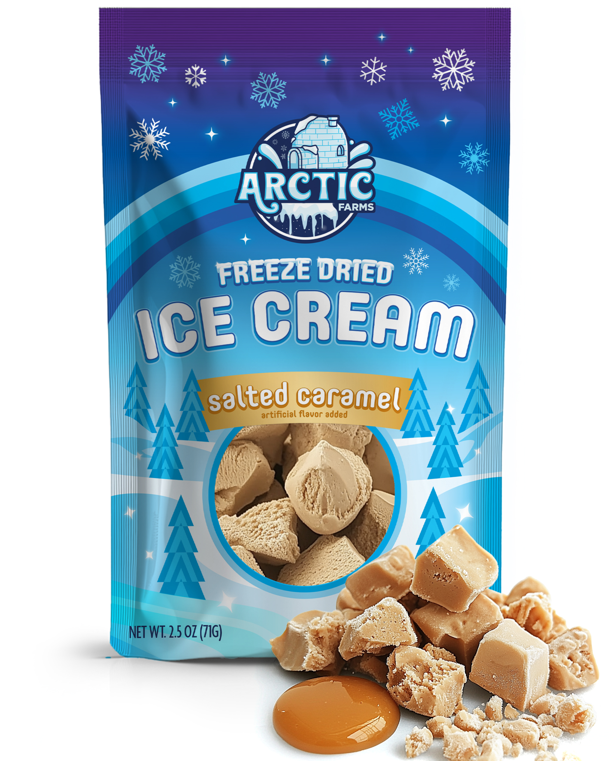 Freeze Dried Ice Cream That Does Not Melt (Salted Caramel) (2.5oz) 12 units per case 0.0 lb