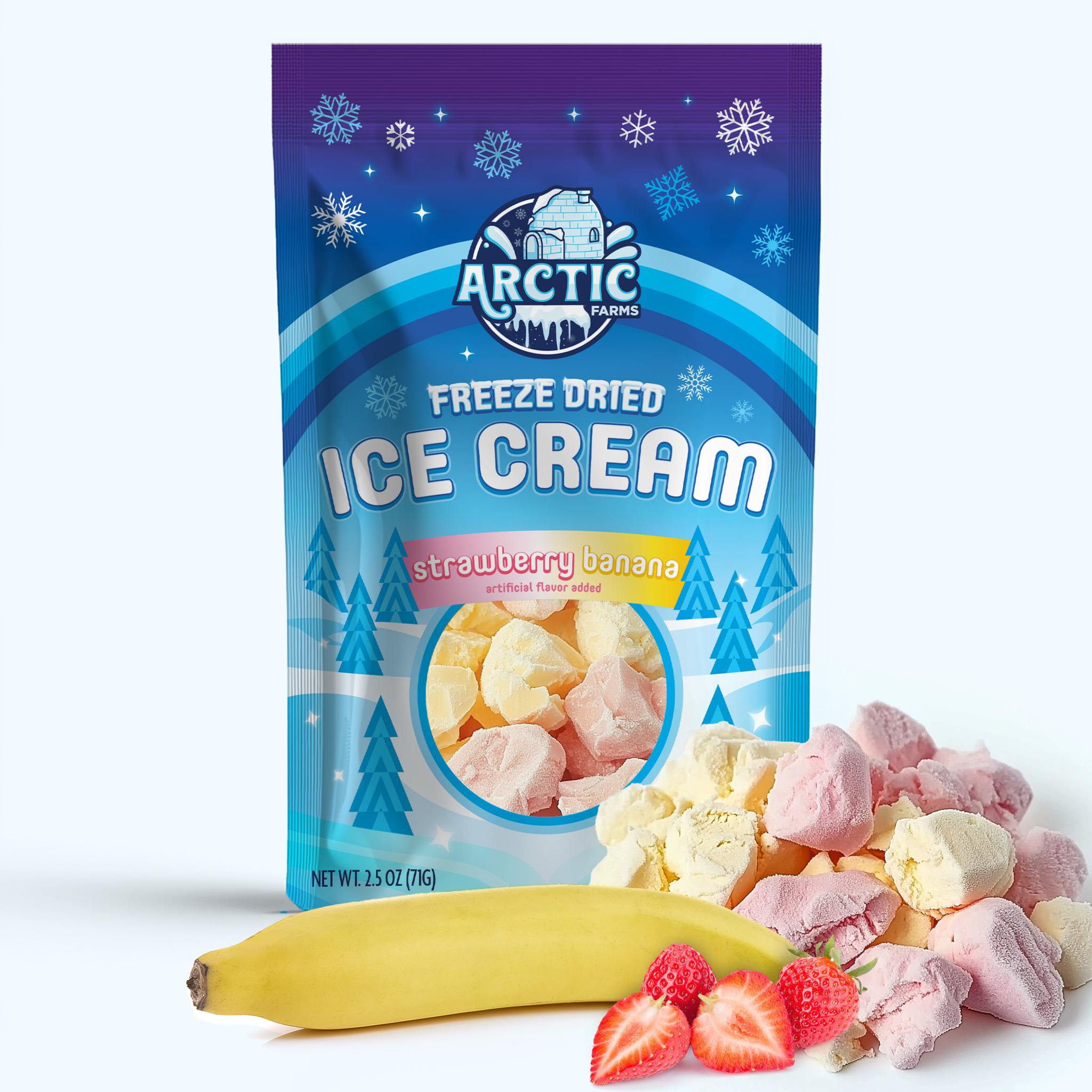 Freeze Dried Ice Cream That Does Not Melt (Banana) (2.5oz) 24 units per case 2.5 oz