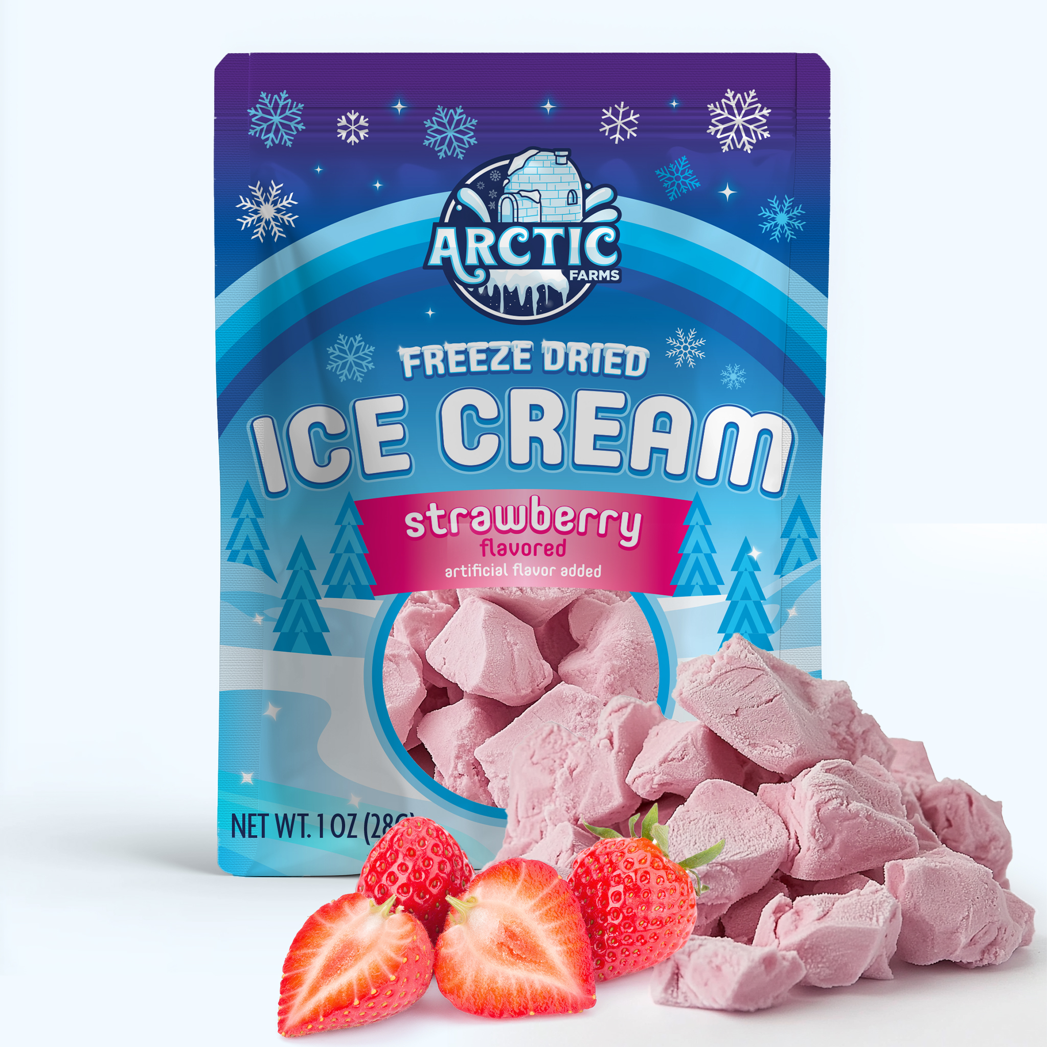 Freeze Dried Ice Cream That Does Not Melt (Strawberry) (1oz) 24 units per case 1.0 oz