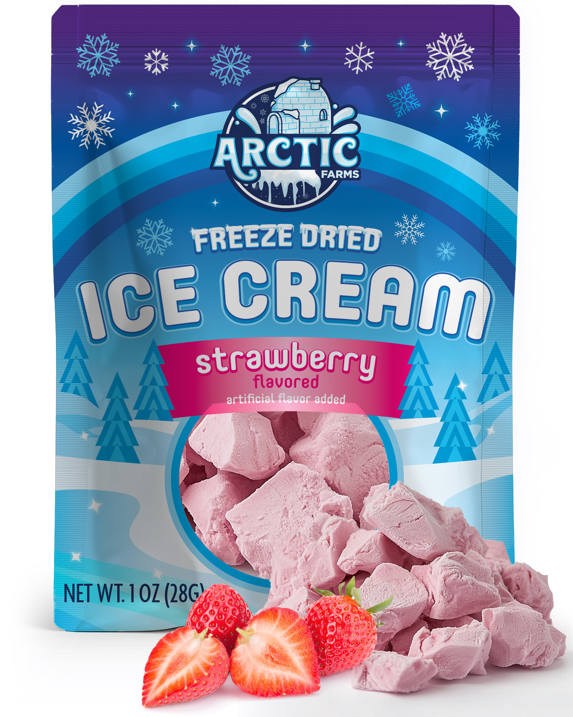 Freeze Dried Ice Cream That Does Not Melt (Strawberry) (1oz) 12 units per case 0.0 lb