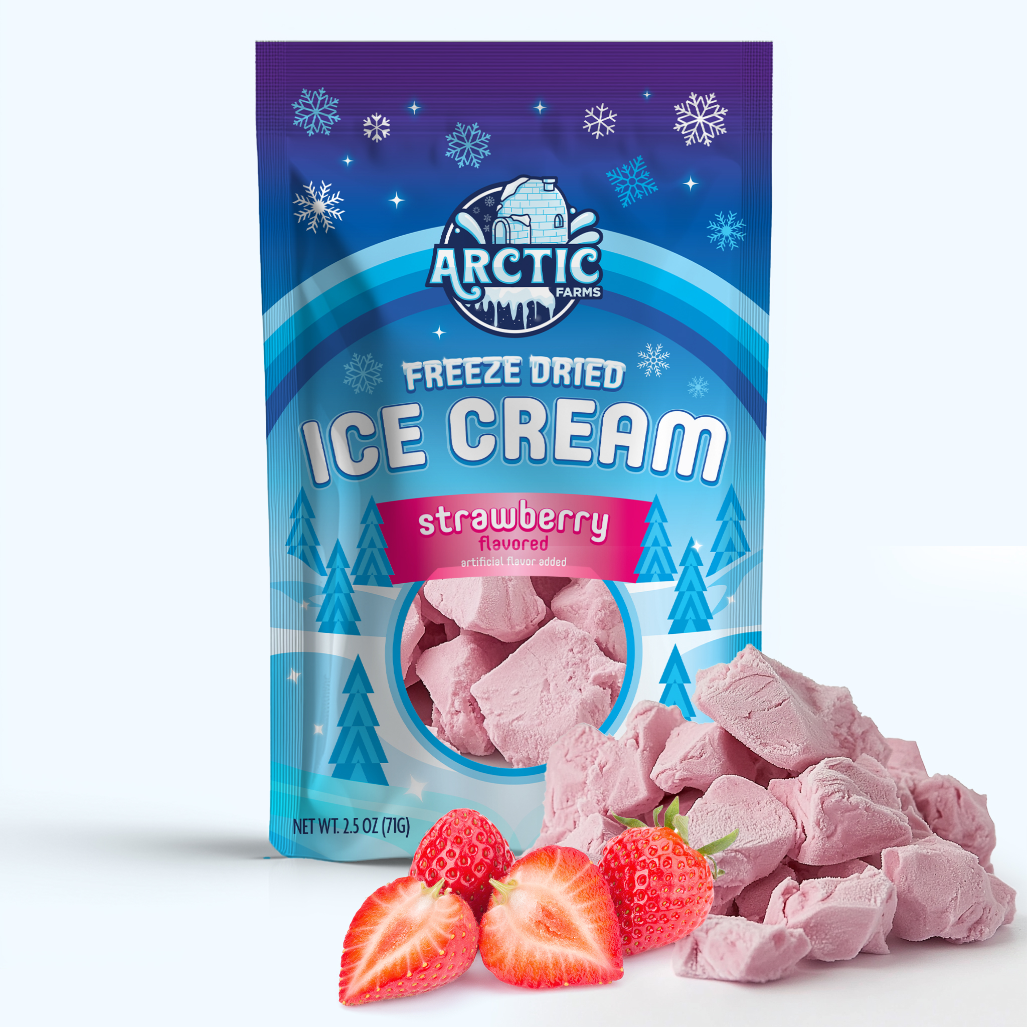 Freeze Dried Ice Cream That Does Not Melt (Strawberry) (2.5oz) 24 units per case 2.5 oz