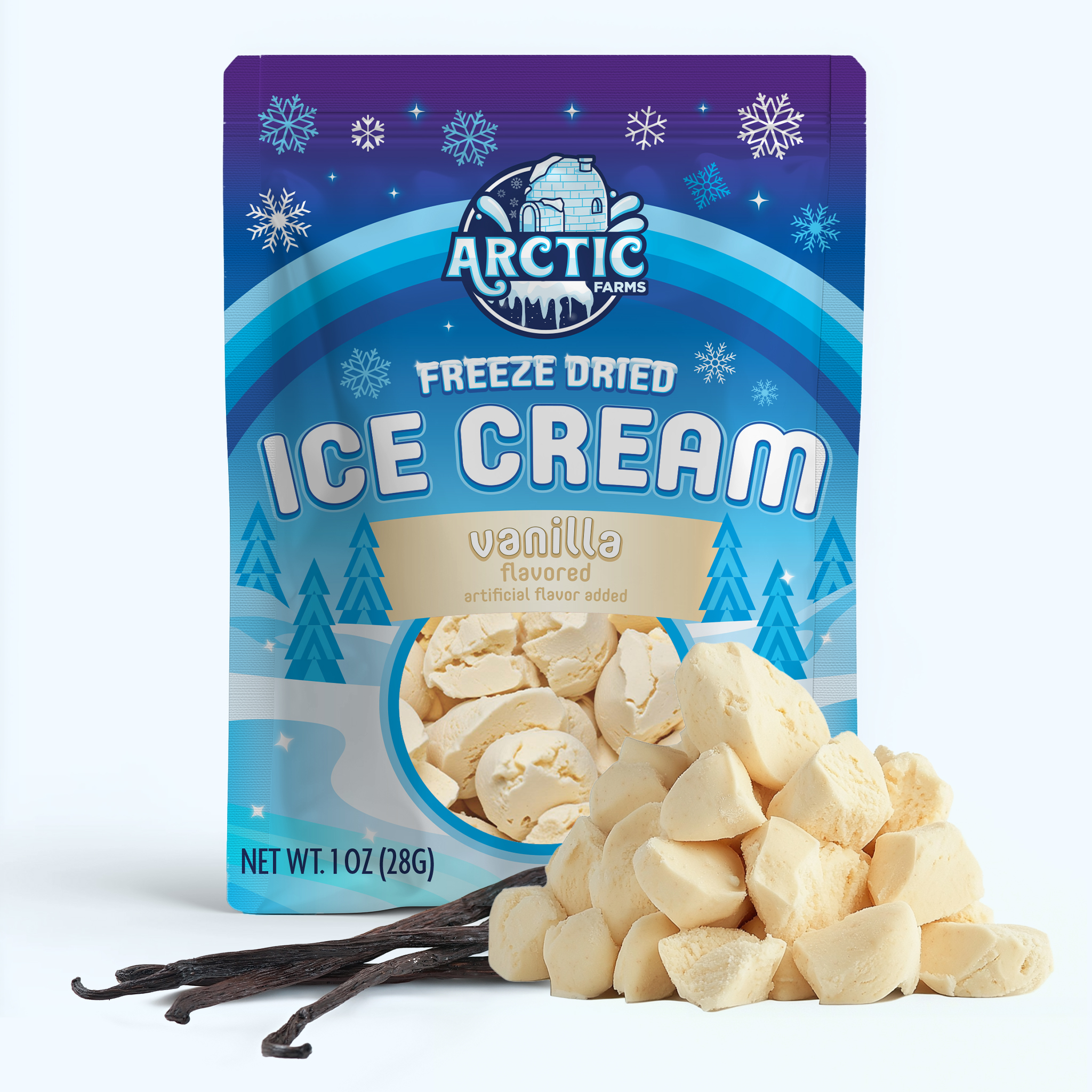 Freeze Dried Ice Cream That Does Not Melt (Vanilla) (1oz) 24 units per case 1.0 oz