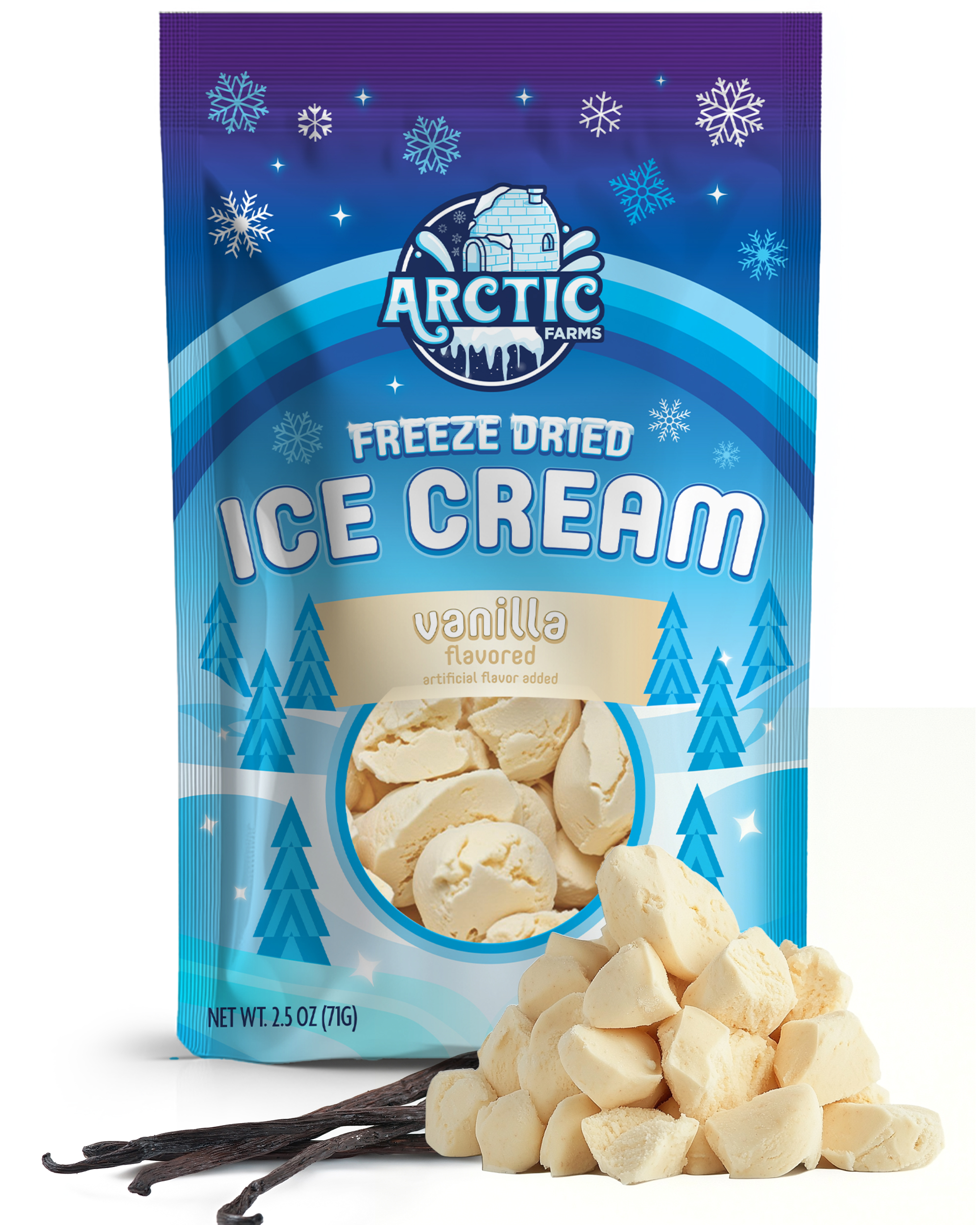 Freeze Dried Ice Cream That Does Not Melt (Vanilla) (2.5oz) 12 units per case 0.0 lb