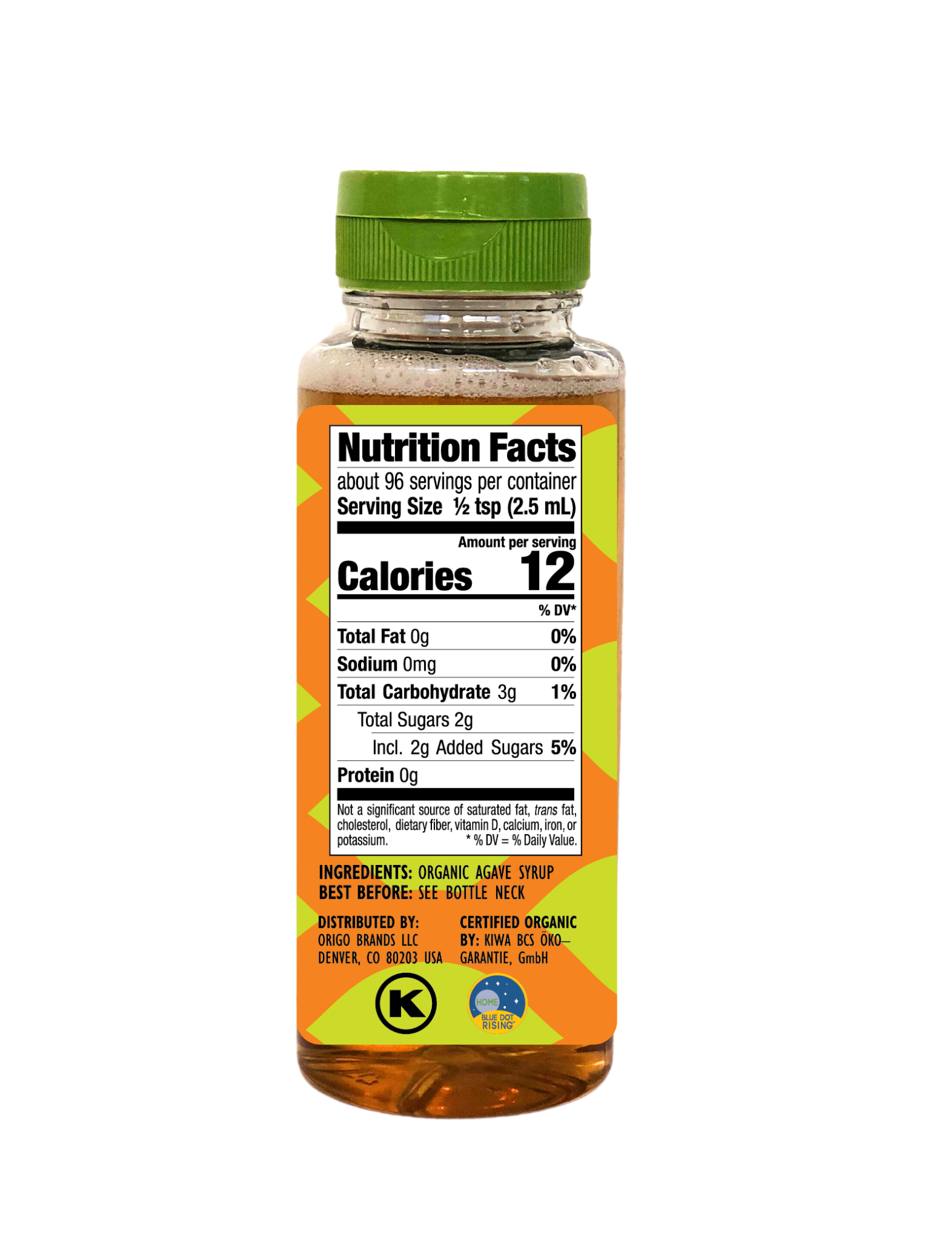 Chantico RAW Agave Sweetener- Organic Sugar Substitute 6 units per case 11.8 oz Nutrition Info