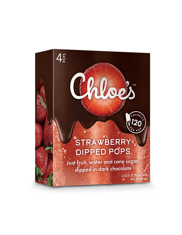 Chloe's Strawberry Dipped Pops 6 units per case 2.5 fl