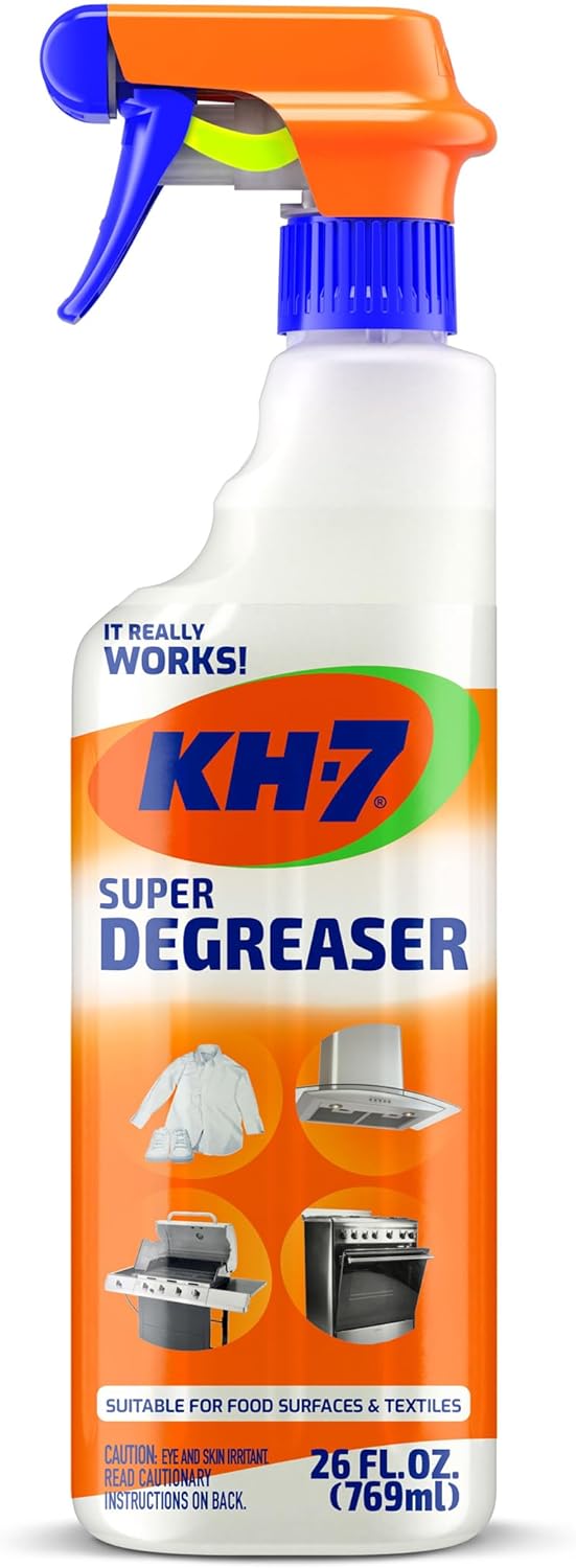 KH-7 Heavy Duty Degreaser for Oven, Stove, Grill, Food Surfaces, Vehicles, Clothing & More, 26 oz 12 units per case 1.9 lbs