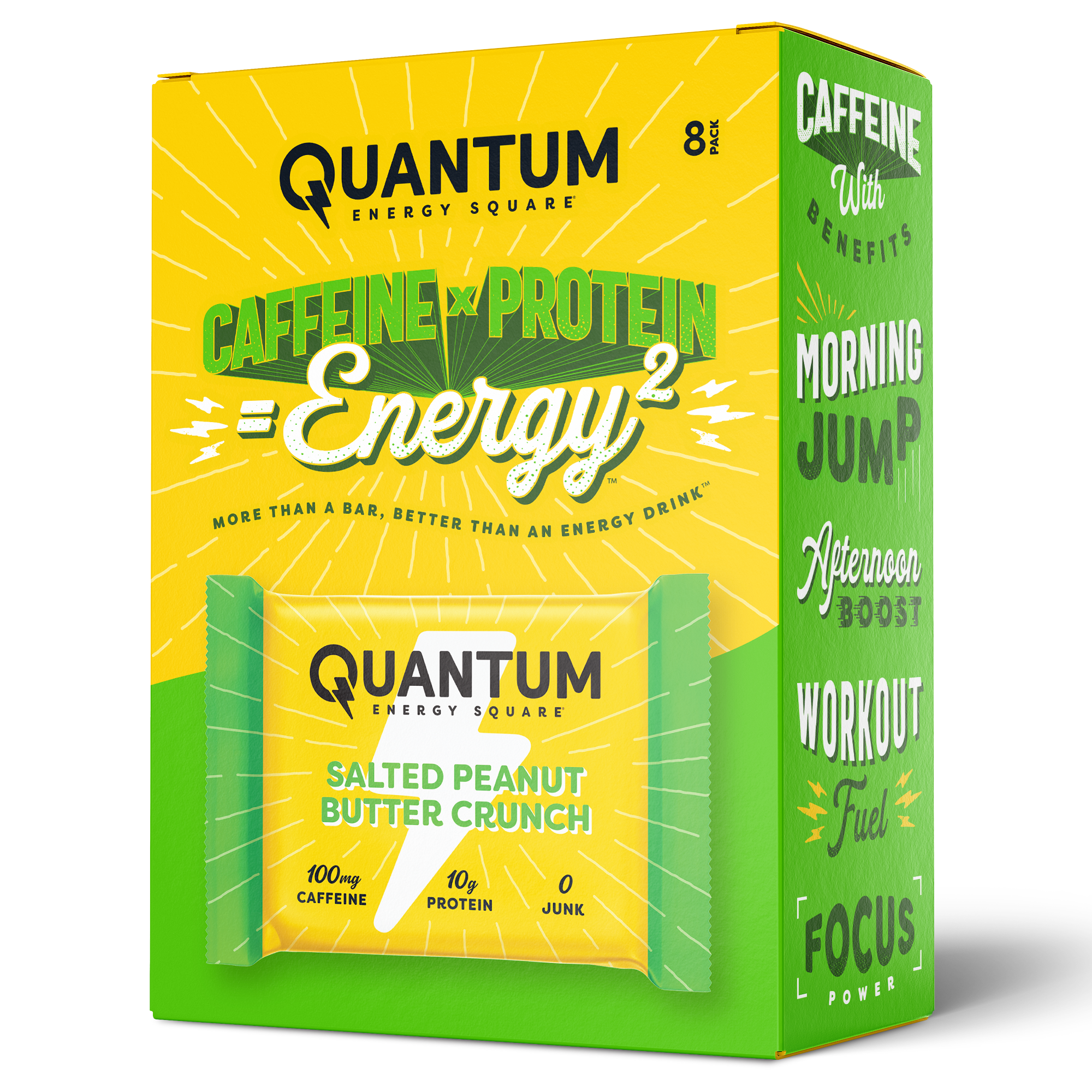 Quantum Energy Square - Salted Peanut Butter Crunch (8pk) 16 innerpacks per case 1.7 oz