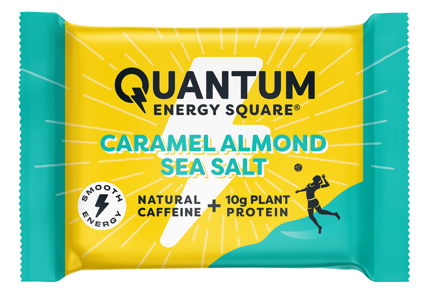 Quantum Energy Square - Caramel Almond Sea Salt (8pk) 16 innerpacks per case 1.7 oz