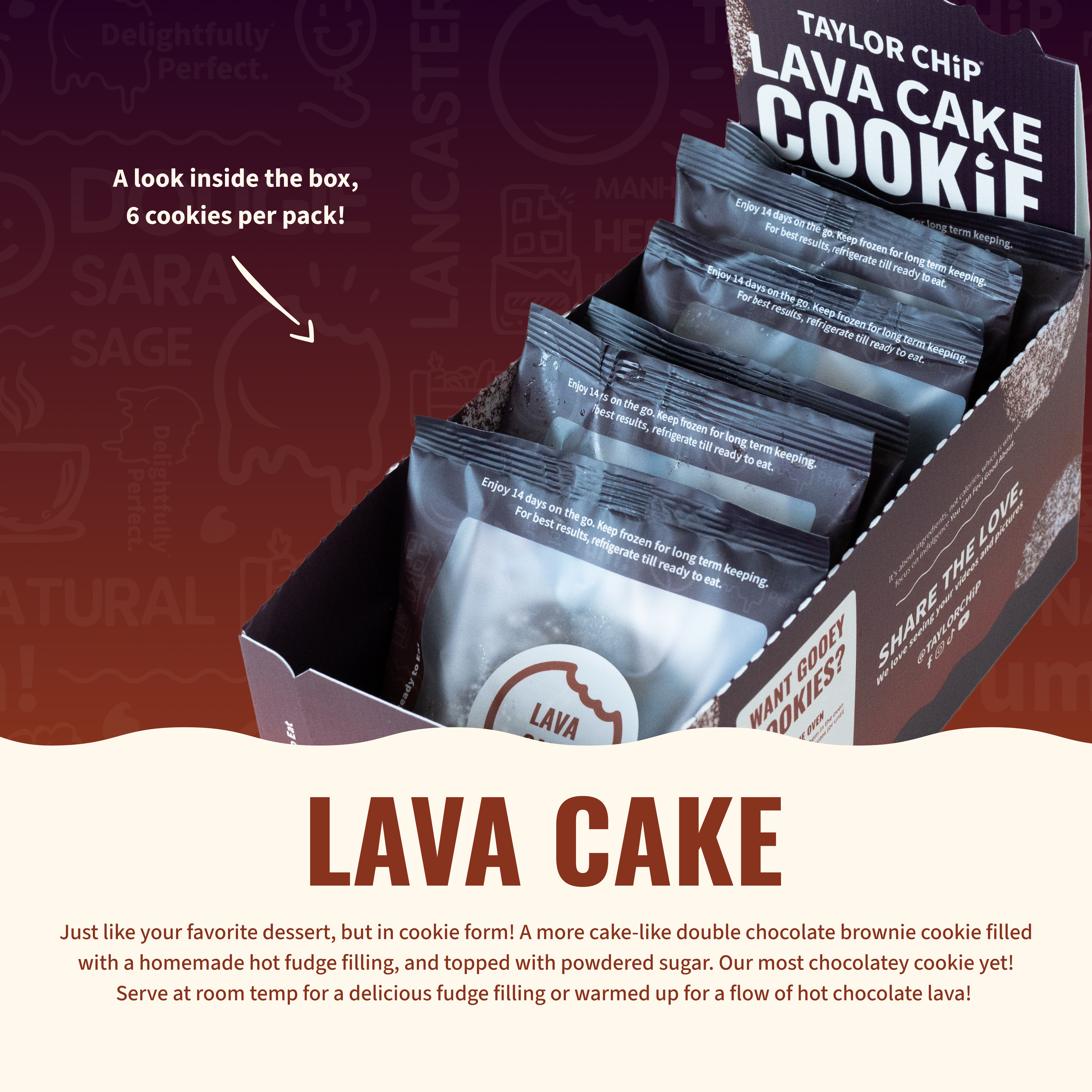 Taylor Chip Lava Cake 6 innerpacks per case 5.5 oz