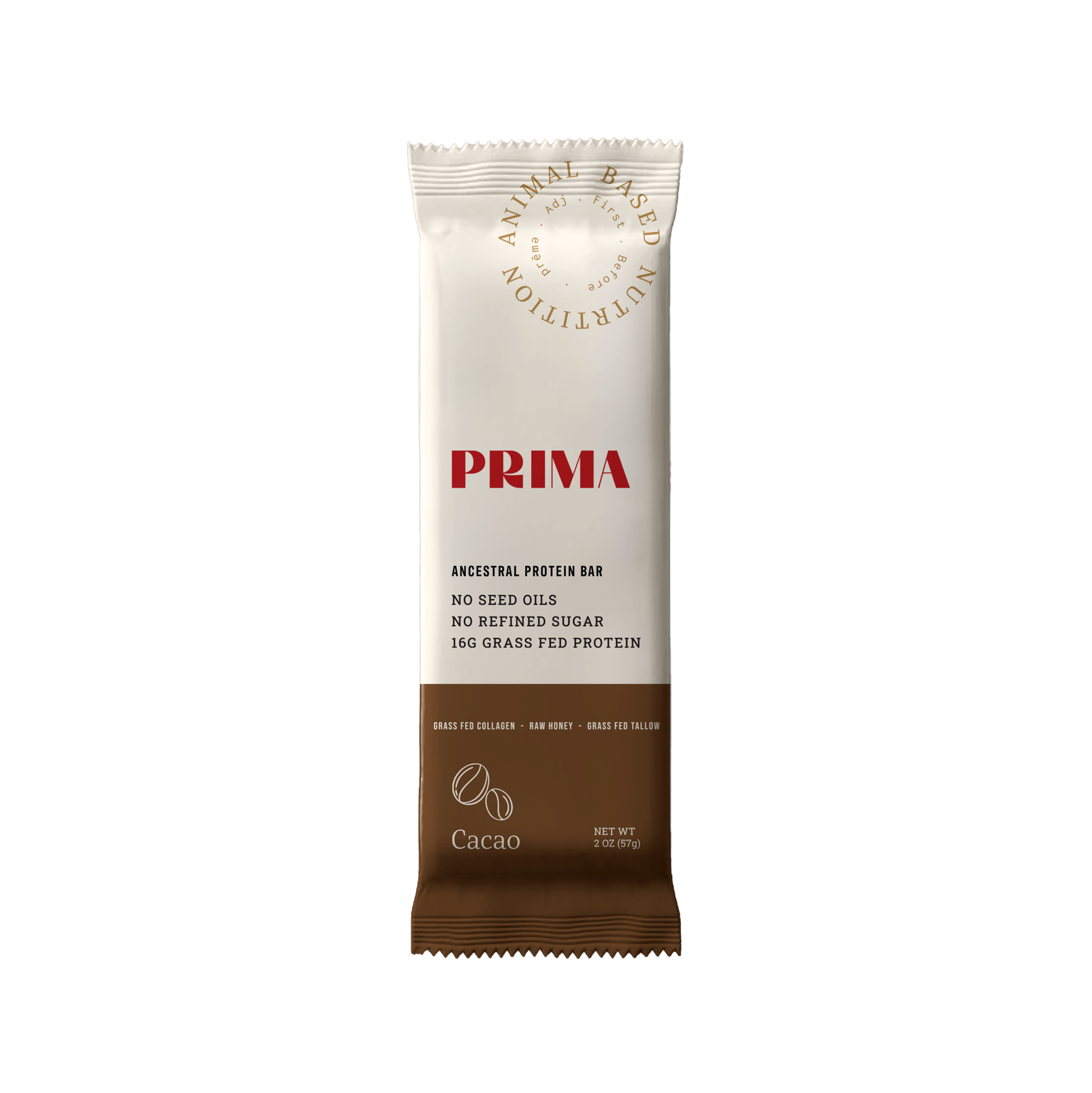 PRIMA Ancestral Protein Bar - Cacao 7 Pack 24 innerpacks per case 2.0 oz