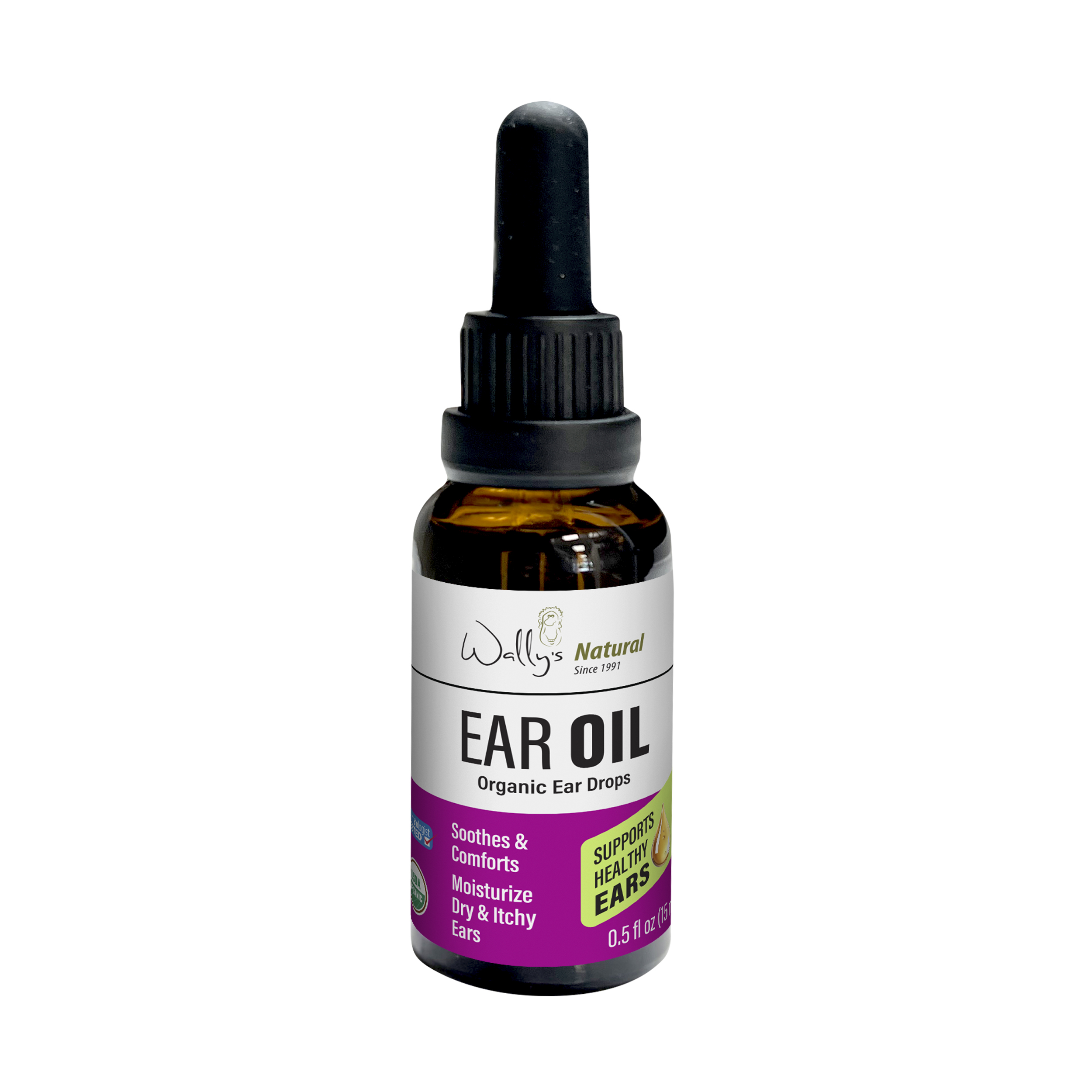 1EAR15MLC - Wally’s Natural Ear Oil - 0.5oz Case 12 units per case 0.2 lb Product Label