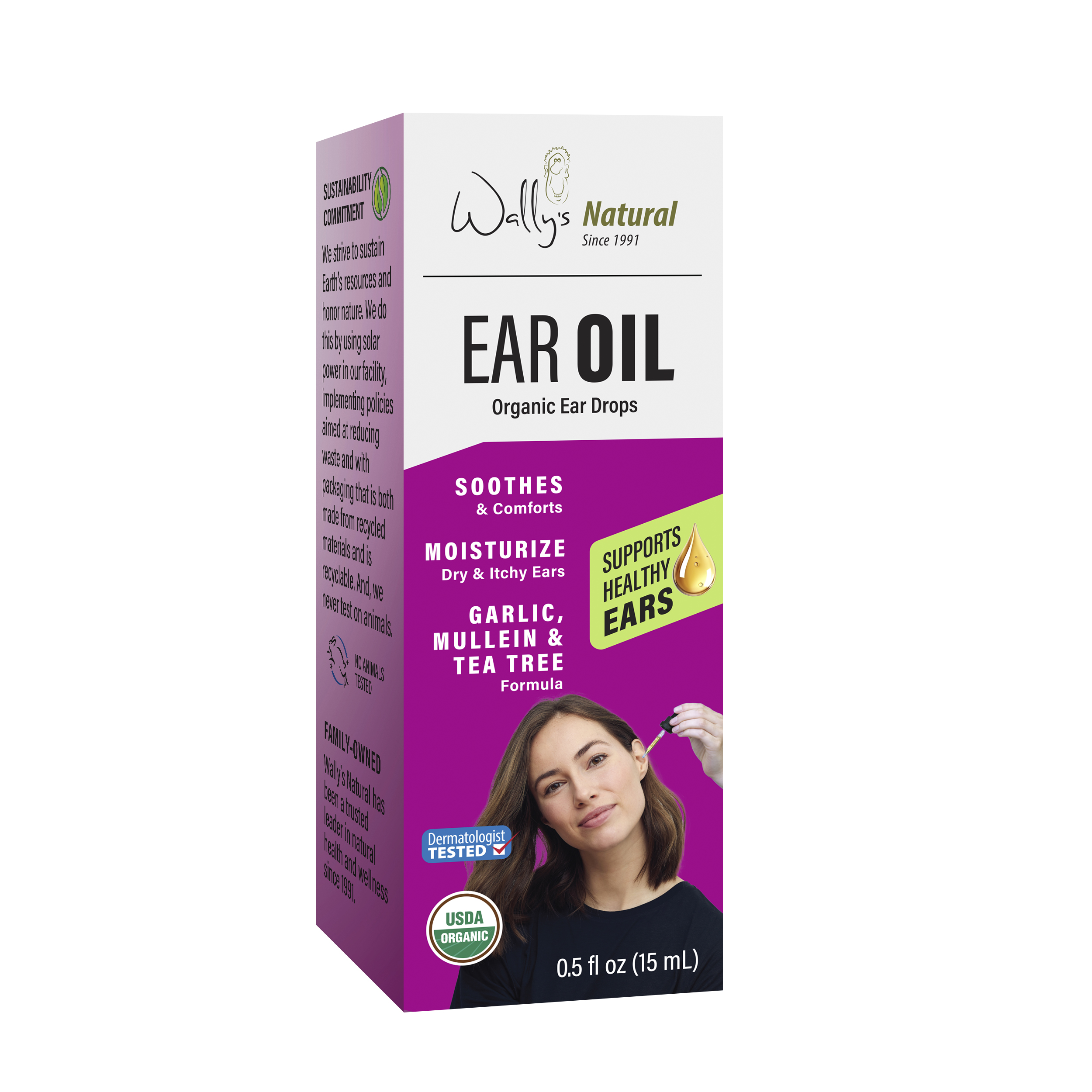 1EAR15MLC - Wally’s Natural Ear Oil - 0.5oz Case 12 units per case 0.2 lb