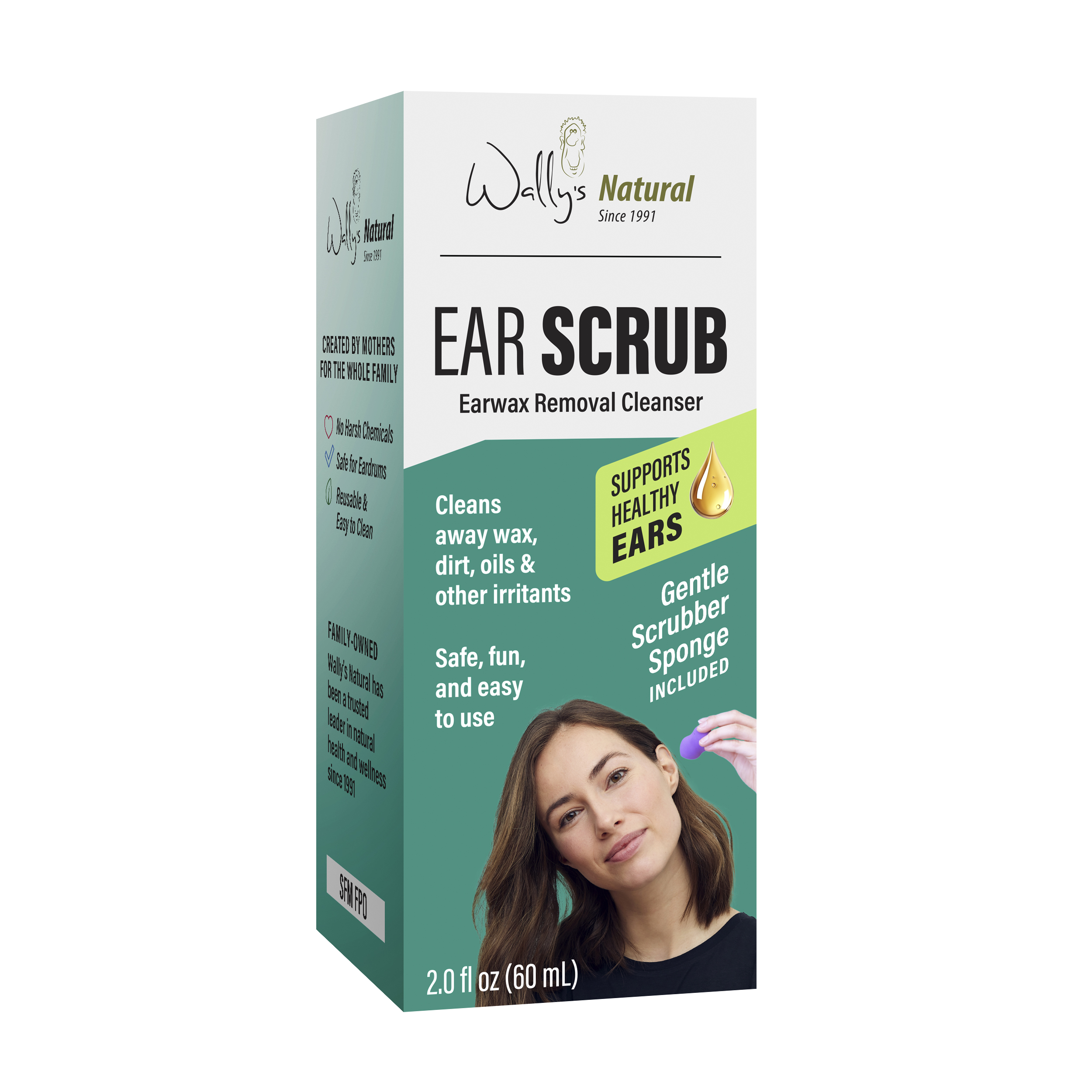 1ESAC - Wally’s Natural Ear Scrub, Adult - 2oz Case 12 units per case 0.3 lb