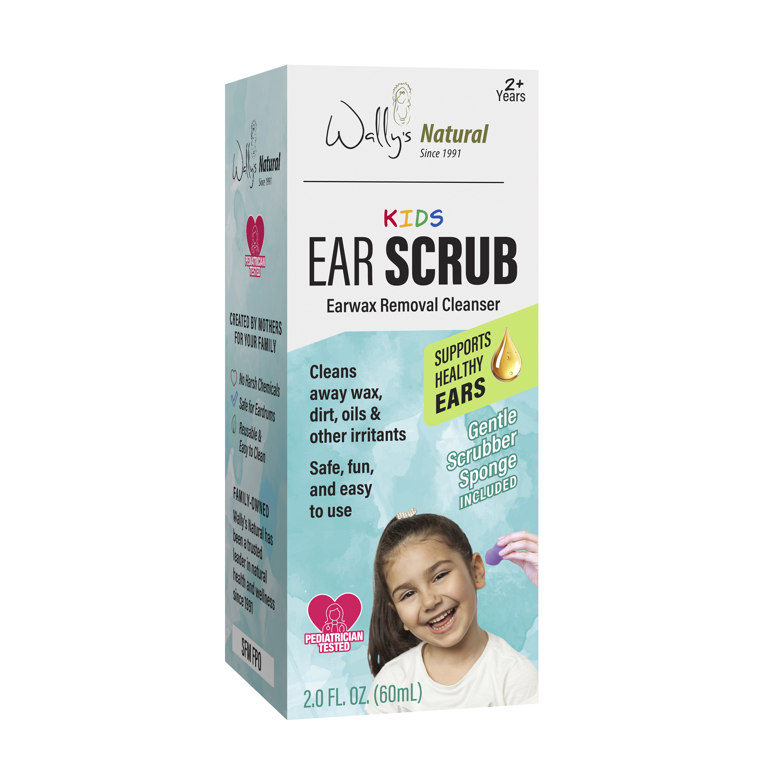 1ESKC - Wally’s Natural Ear Scrub, Kids  - 2oz Case 12 units per case 0.3 lb